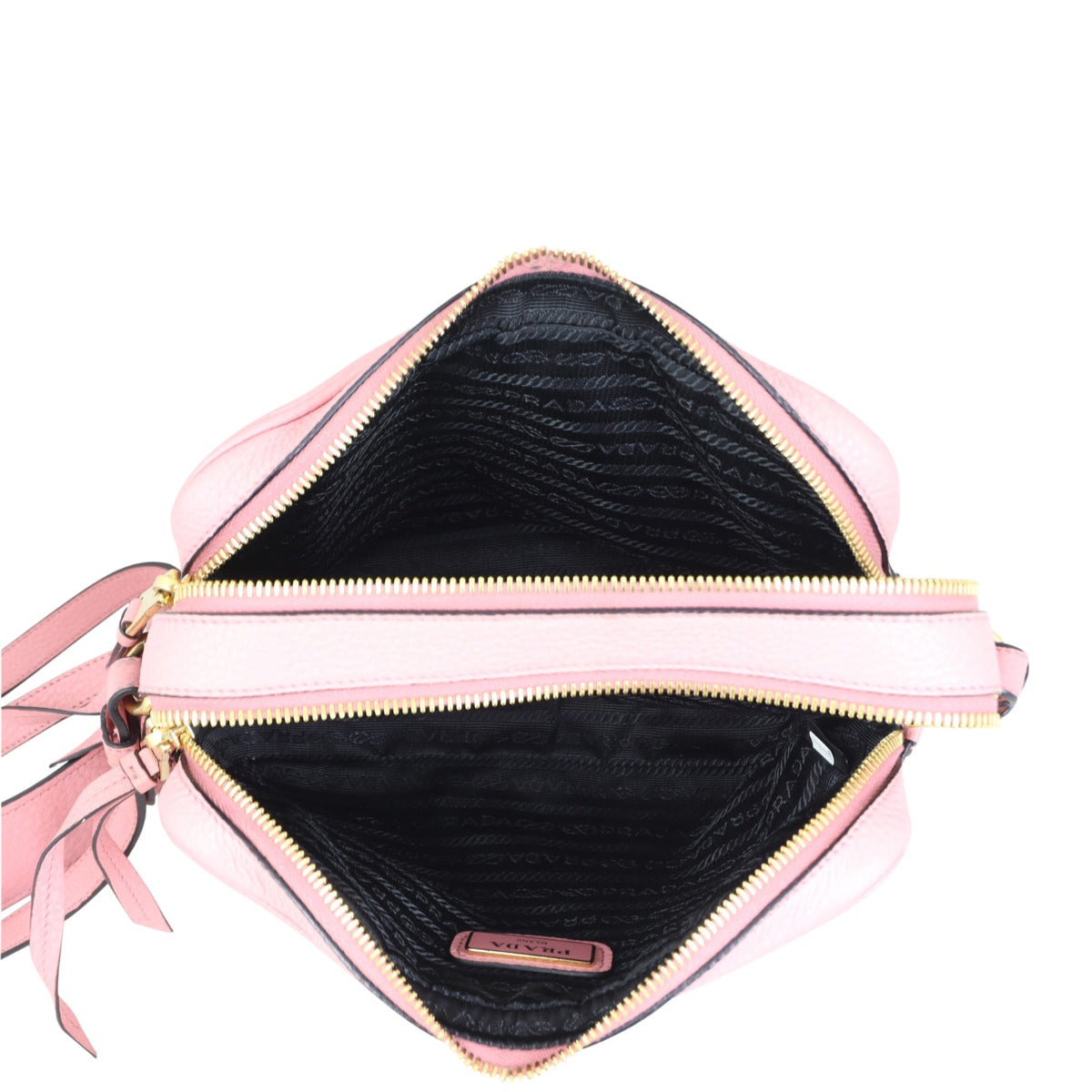 Prada Vitello Daino Double Zip Camera Bag