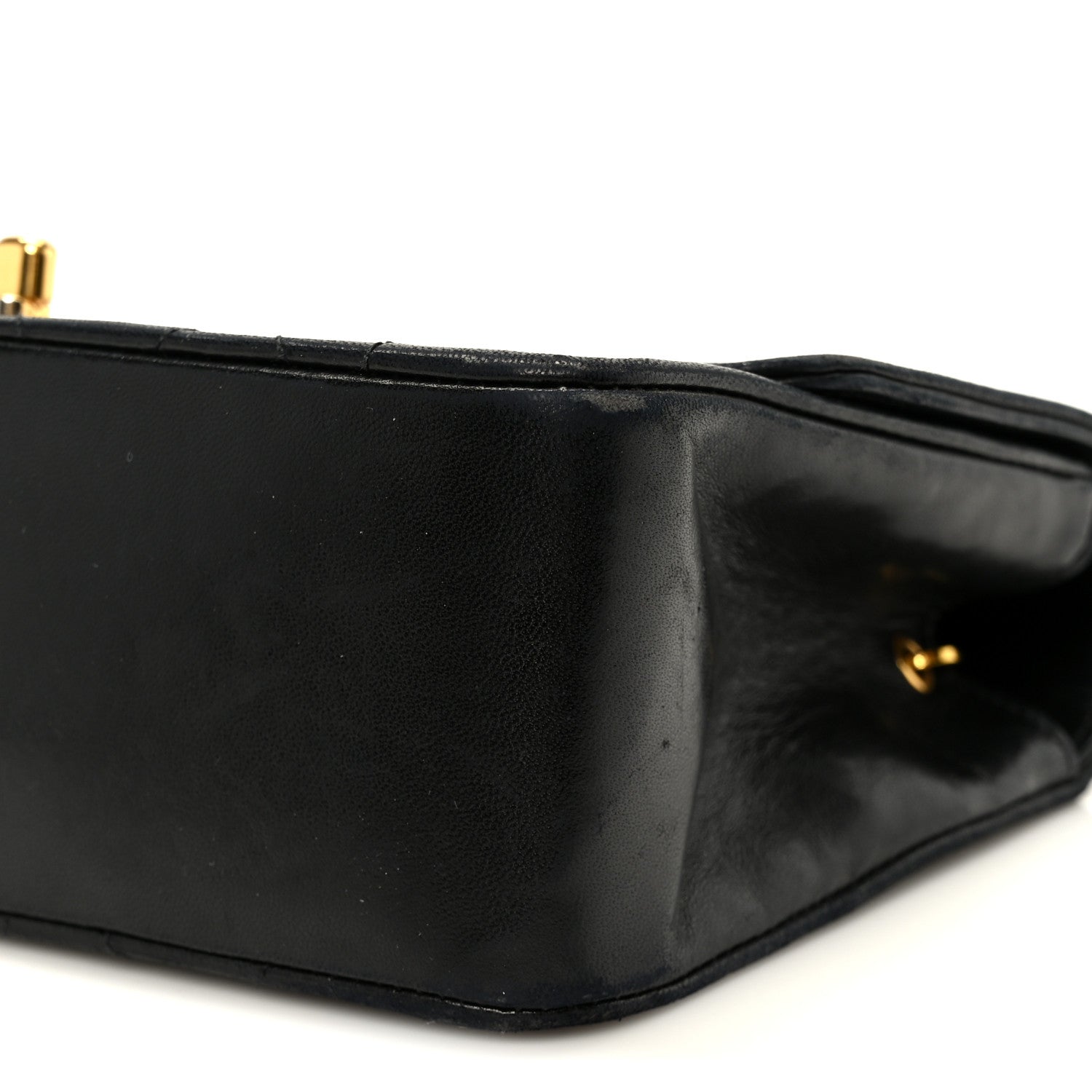Lambskin Quilted Small Single Flap Black