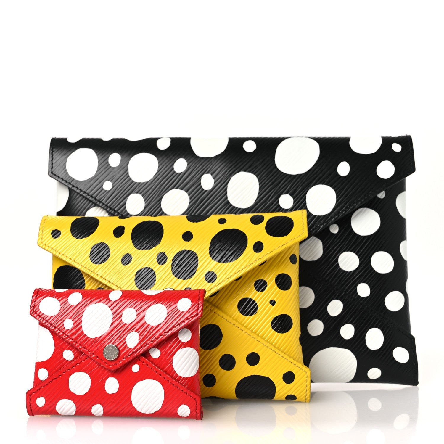 LV X YK Epi Kirigami Pochette Set Black Red Yellow
