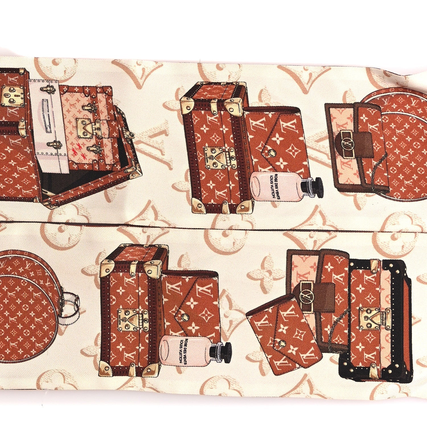 Silk Monogram Fall for you Bandeau Brown