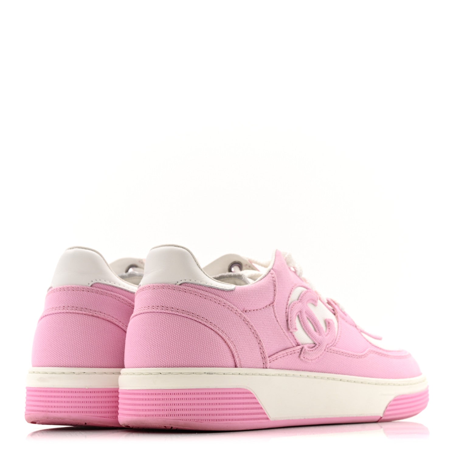 Cotton Sneakers 38 Pink White