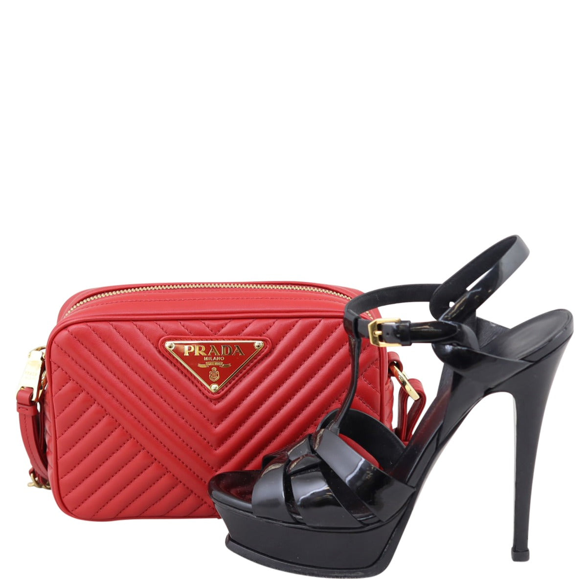 Prada Diagramme Chevron Crossbody