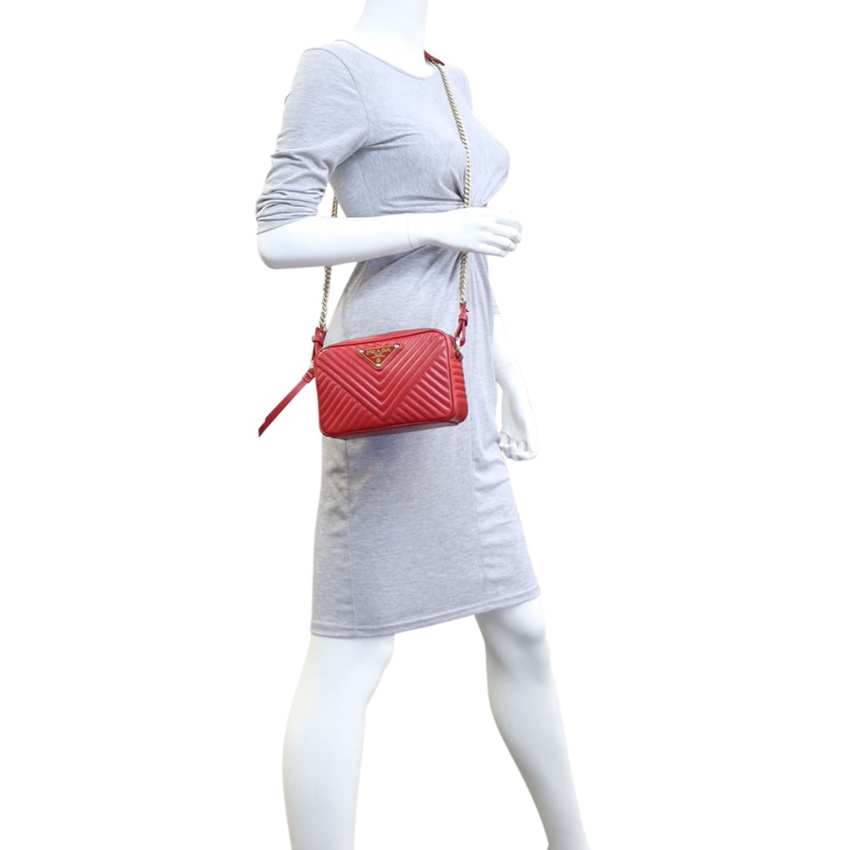 Prada Diagramme Chevron Crossbody
