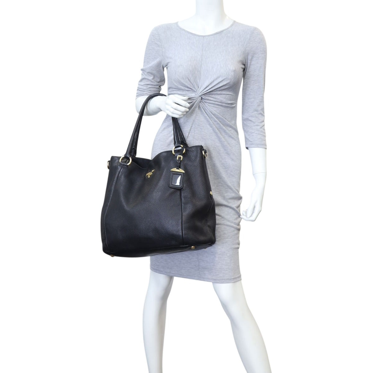 Prada Vitello Daino Shopping Tote
