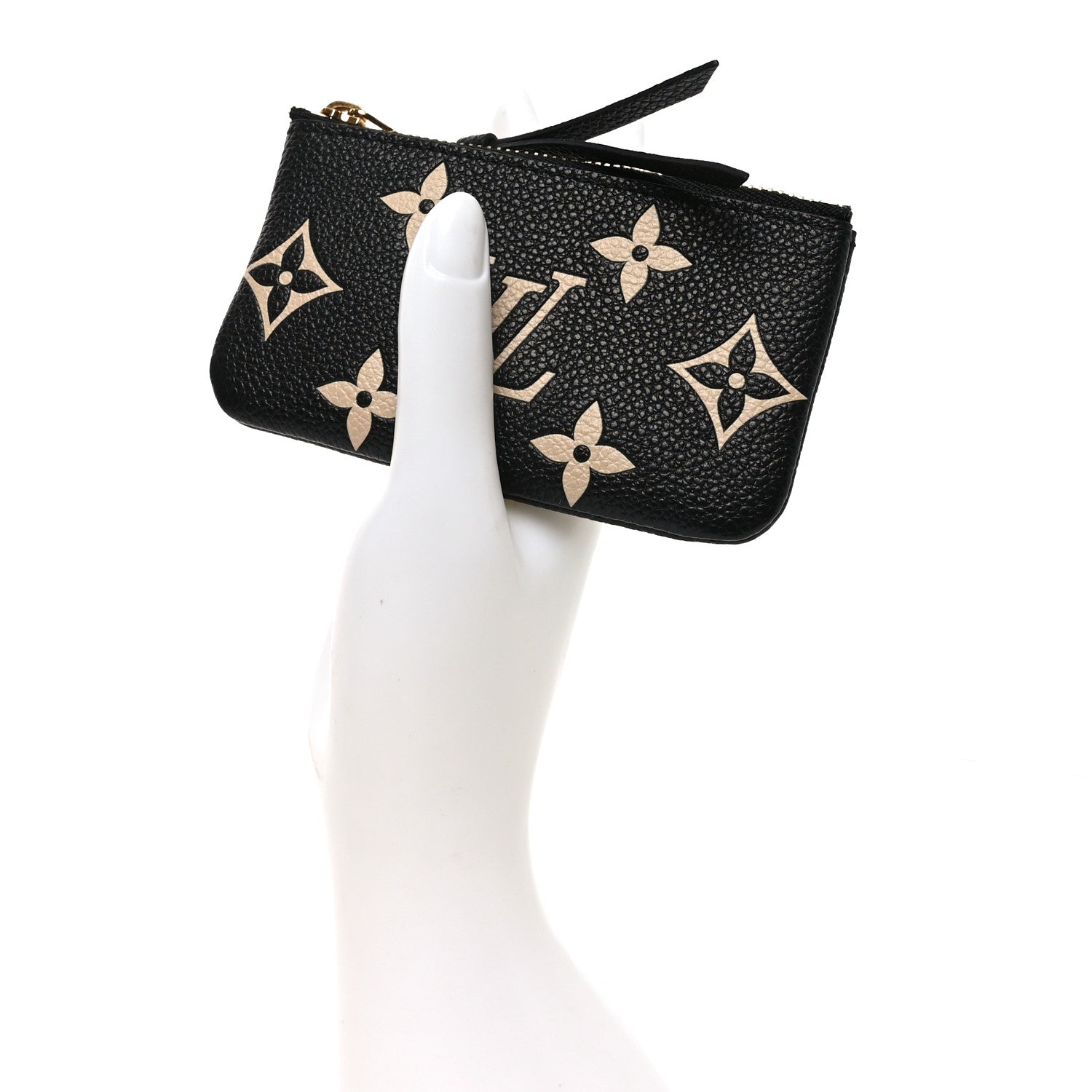 Empreinte Monogram Giant Key Pouch Black Beige