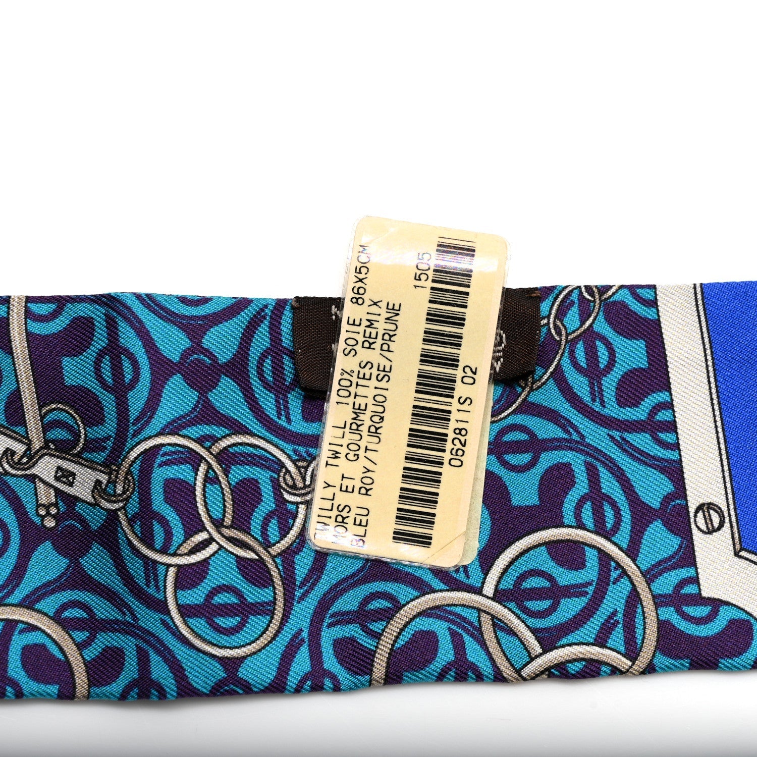 Silk Mors Et Gourmettes Remix Twilly Bleu Roy Turquoise Prune