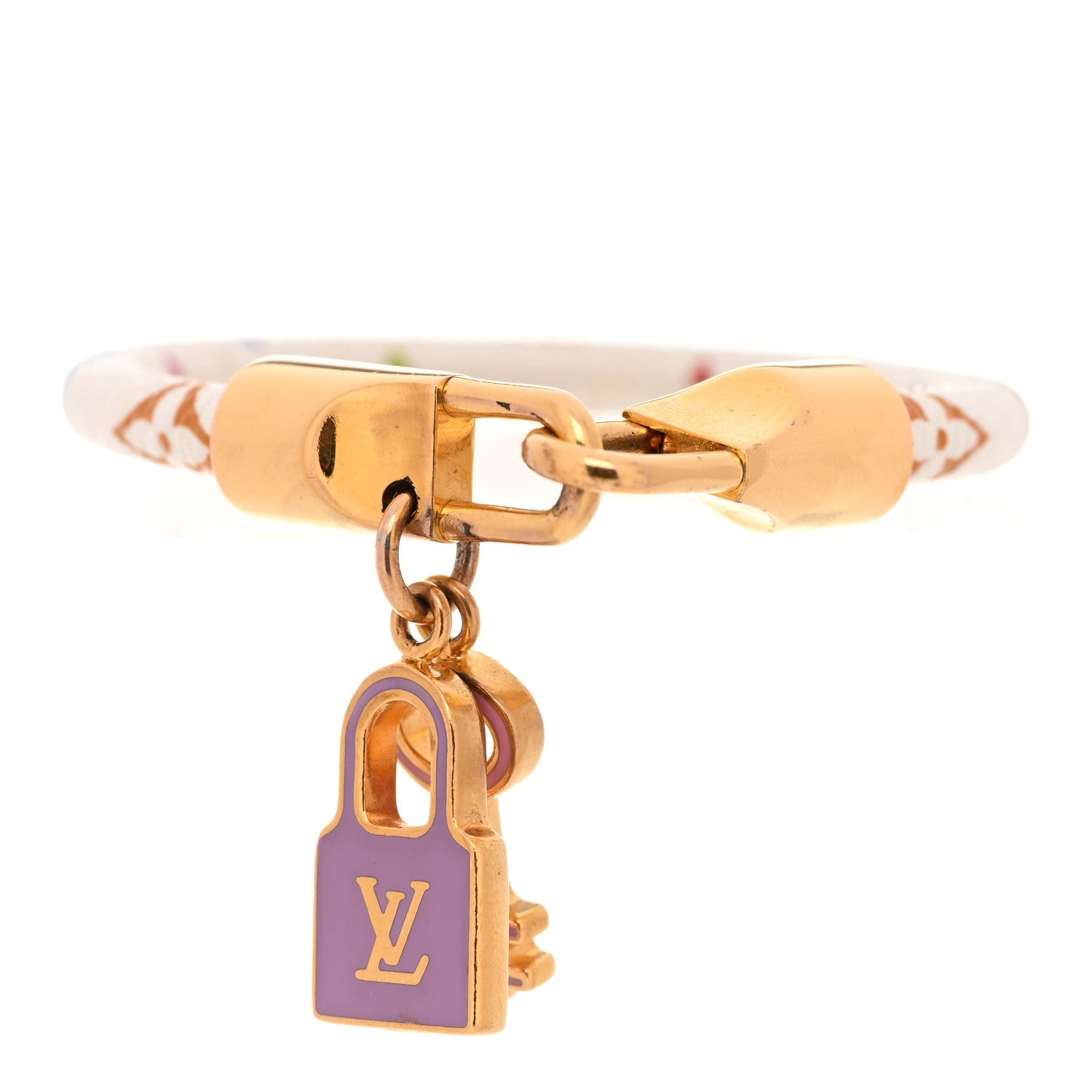 Monogram Multicolor Luck It Bracelet 17 White