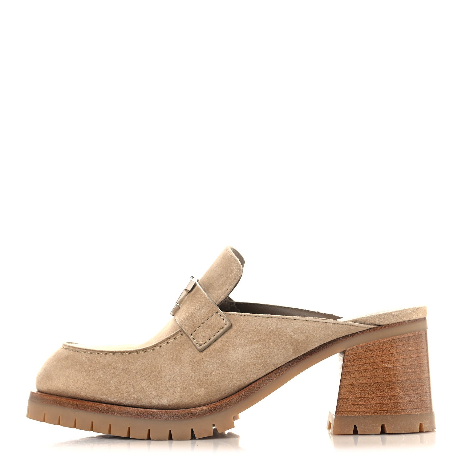 Suede Goatskin Flore 60 Mules 35.5 Beige