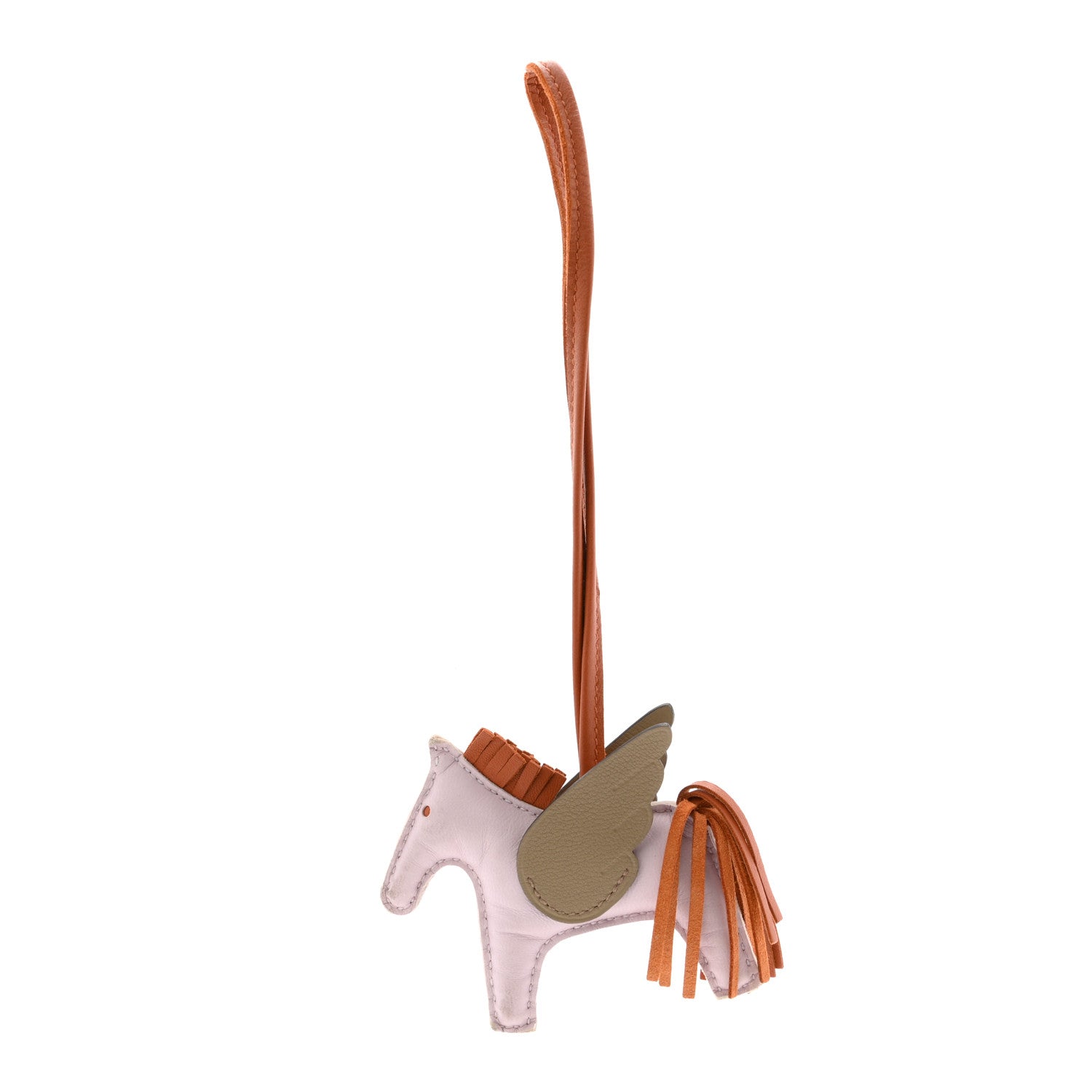 Milo Lambskin Grigri Rodeo Pegase Horse Bag Charm PM Mauve Pale Pain D'epice Beige Marfa