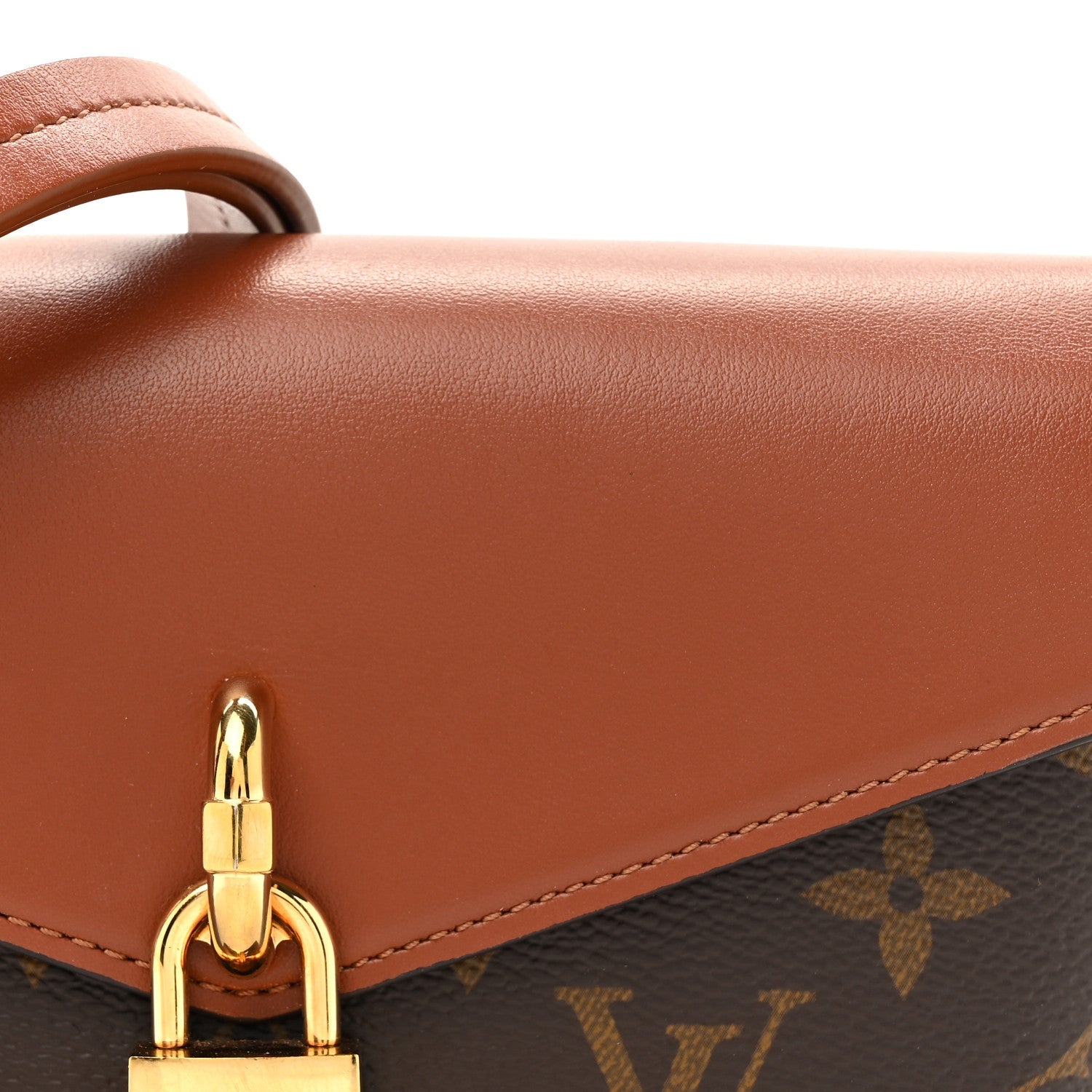 Monogram Padlock On Strap Caramel