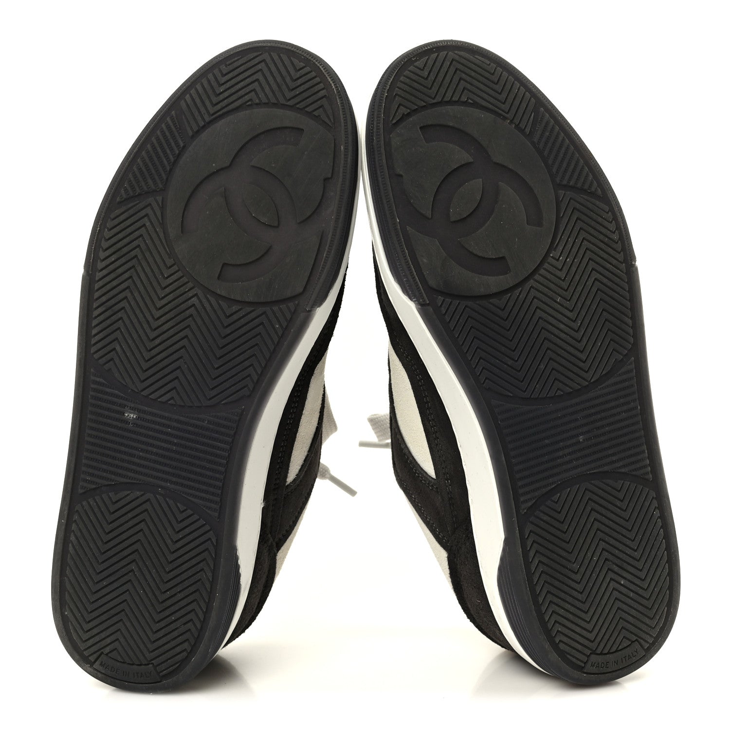 Suede Kidskin Womens CC Sneakers 37.5 Black White
