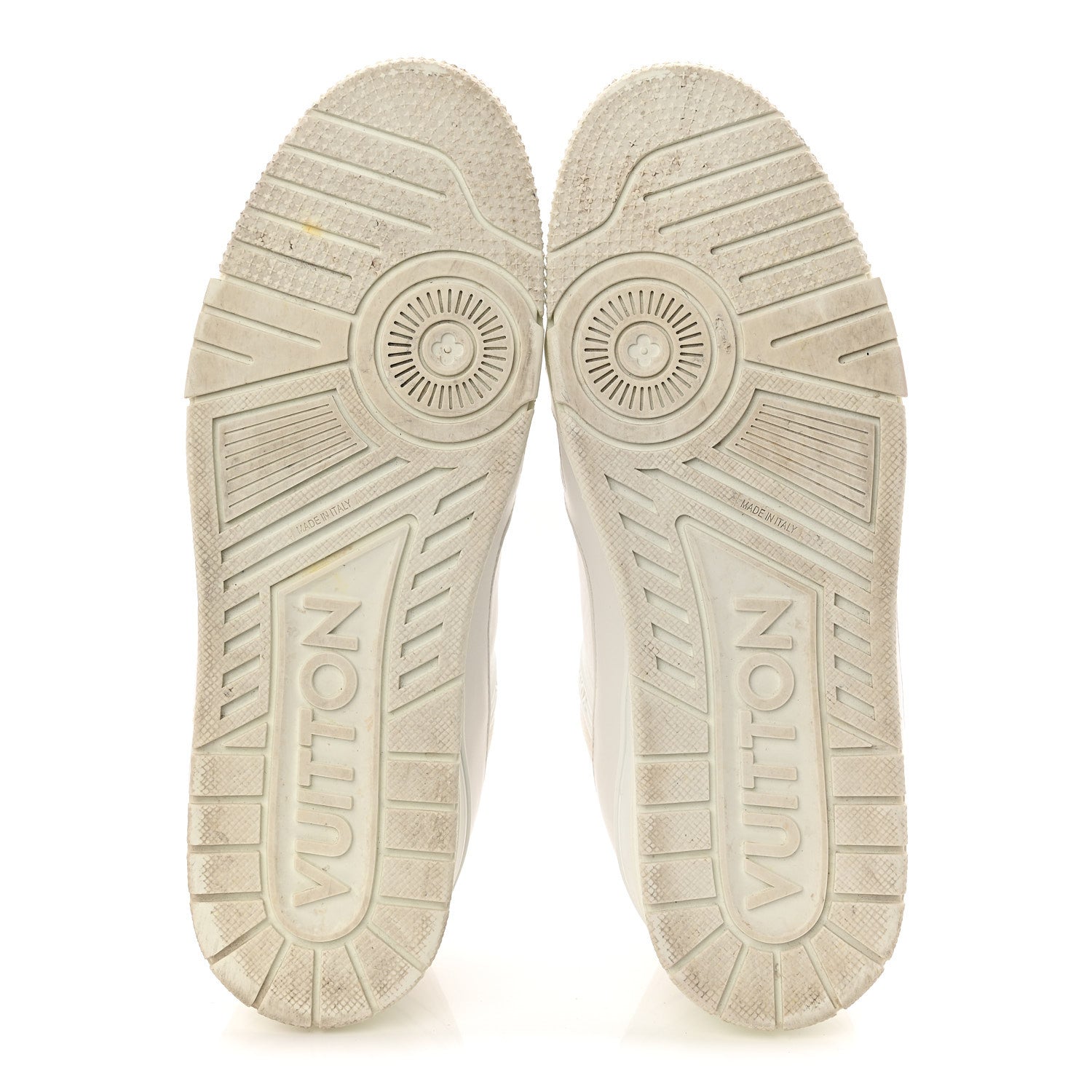 Calfskin Mens LV Trainer Sneakers 9.5 White