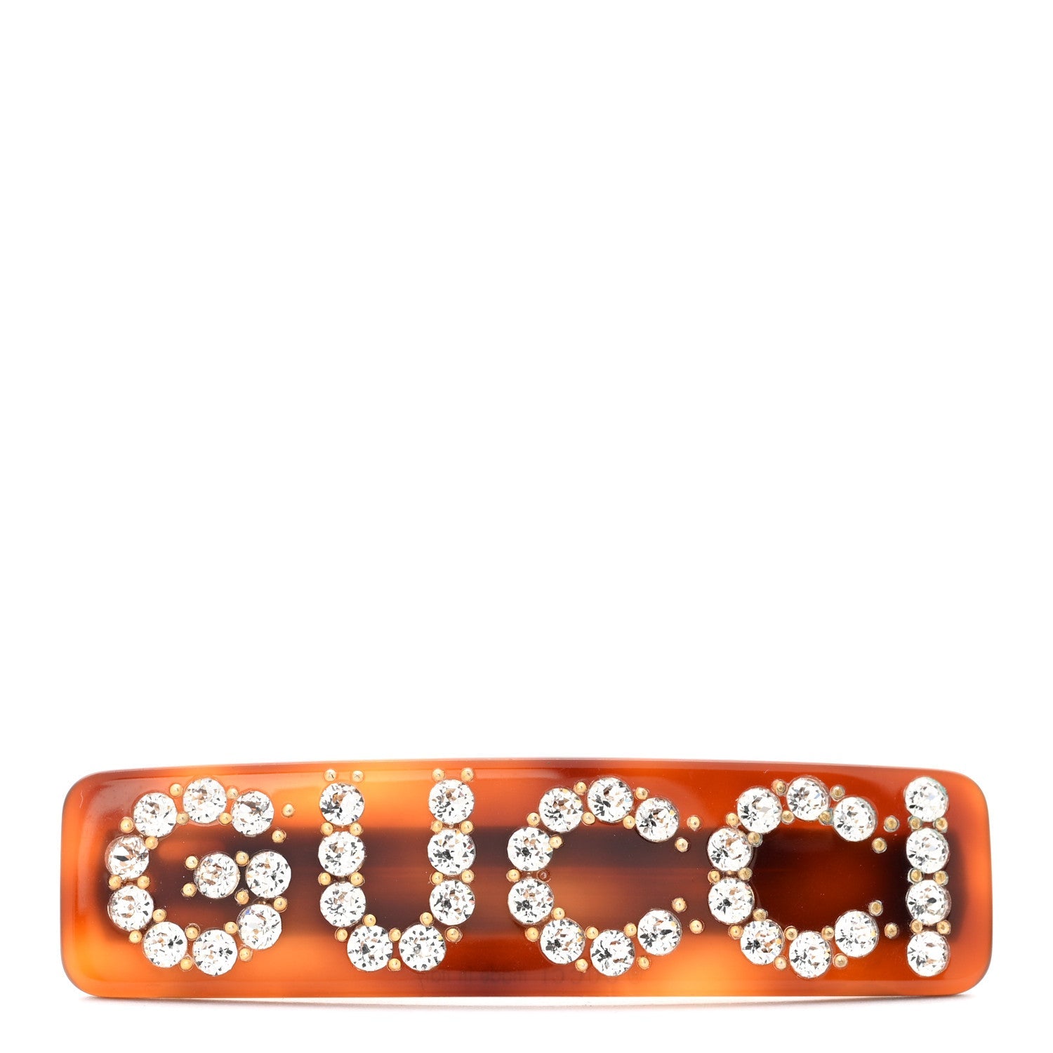 Resin Crystal Single Hair Barrette Tortoiseshell