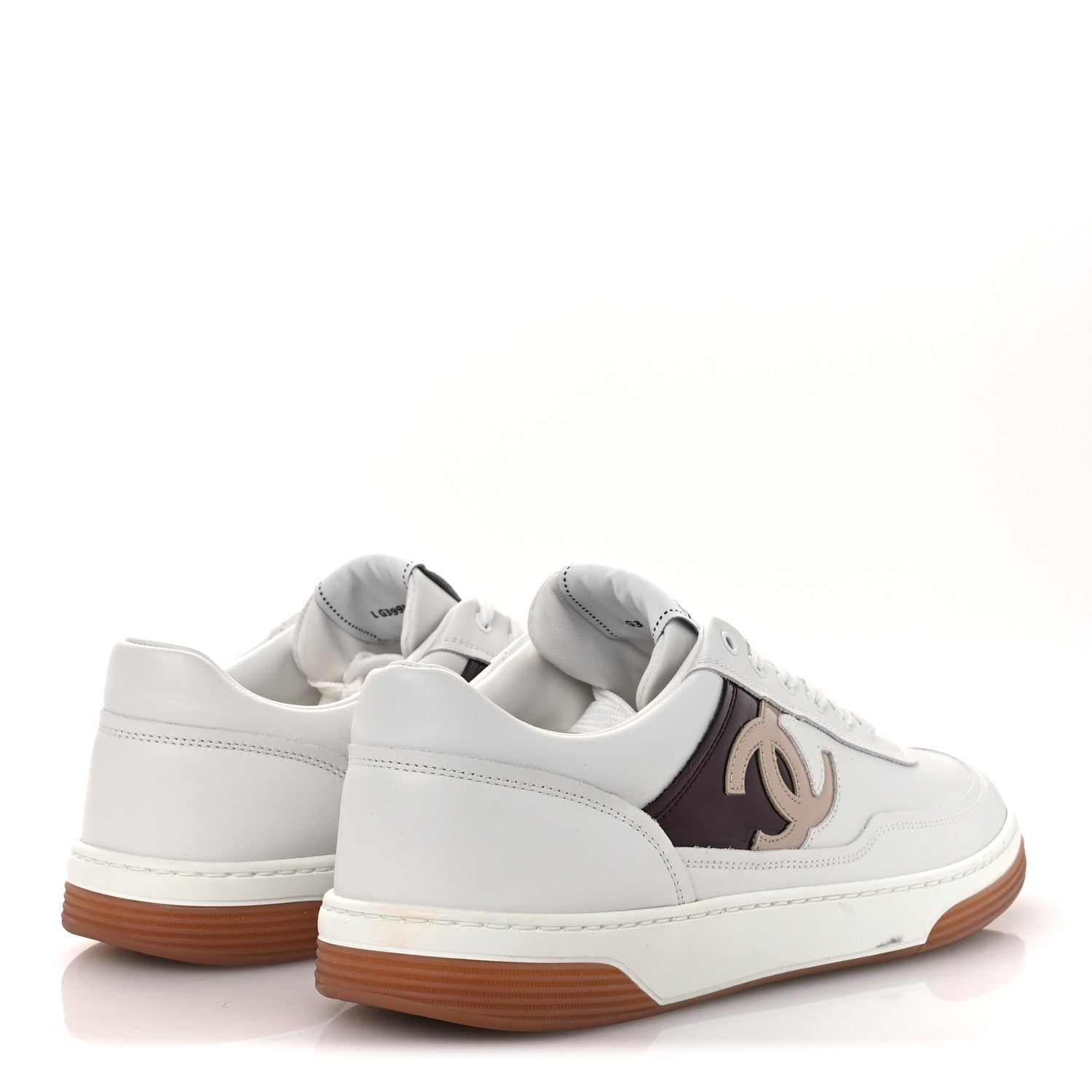 Calfskin Patent Calfskin Mens CC Sneakers 41 White Pink Red
