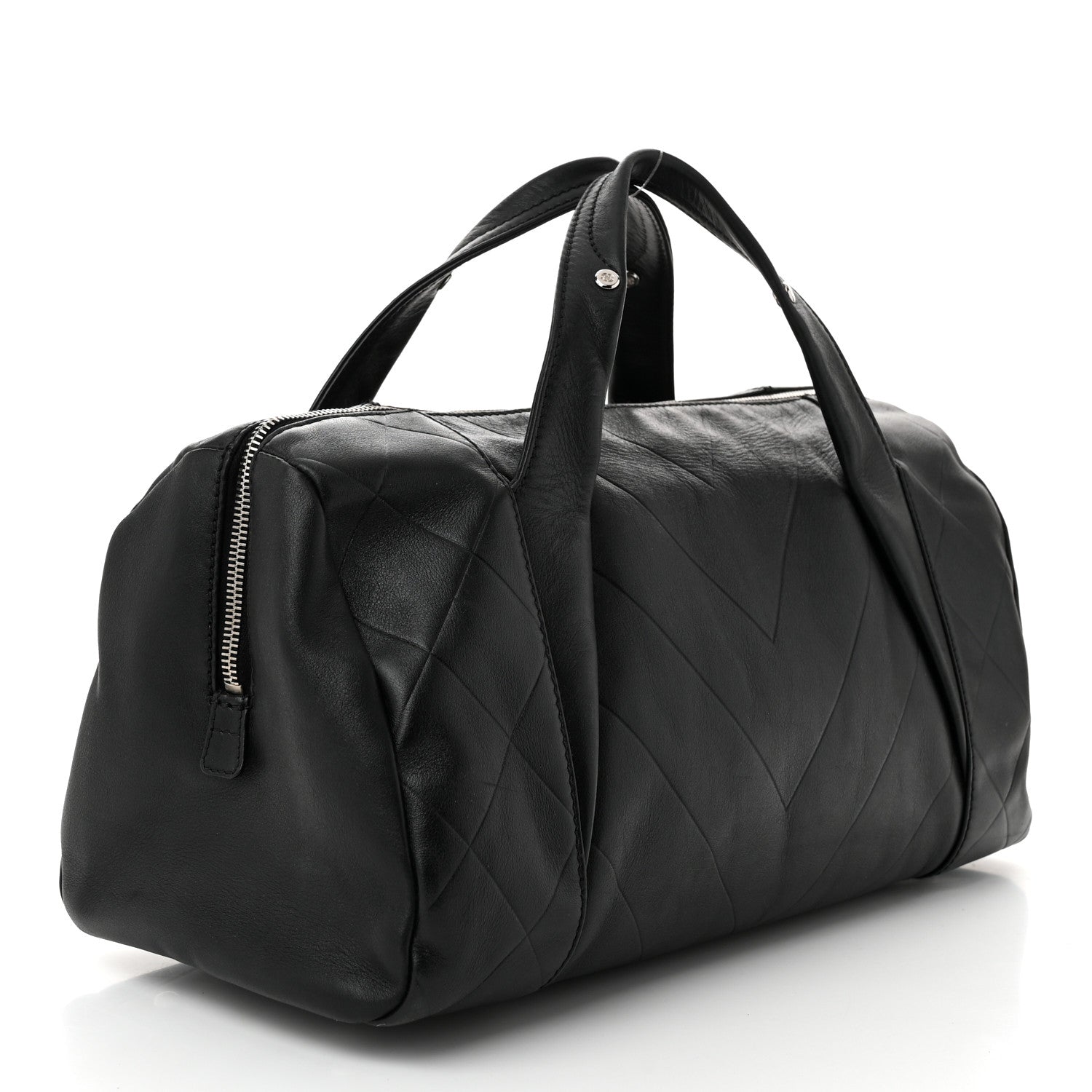 Calfskin CC Chevron All Day Long Boston Black