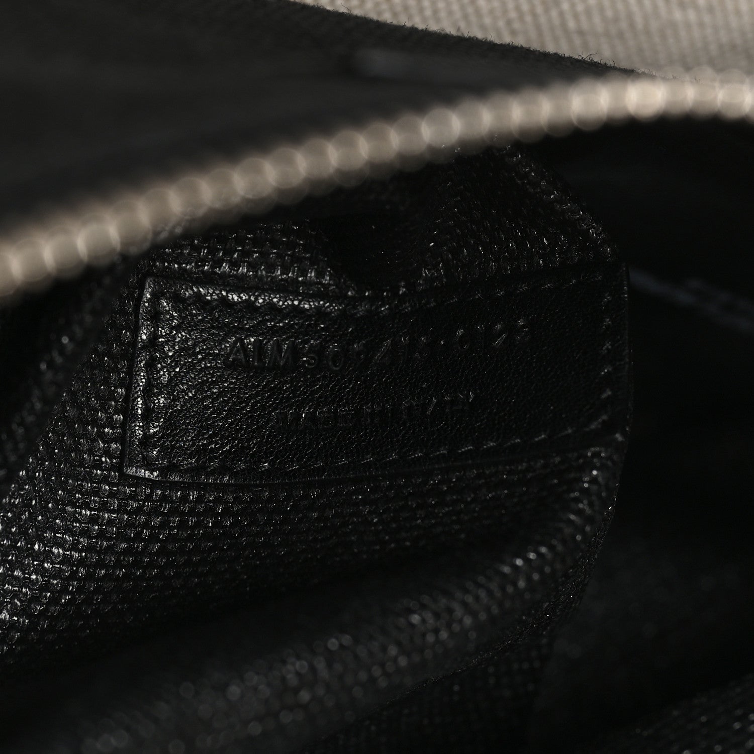 Linen Calfskin Small Rive Gauche Tote Natural Black