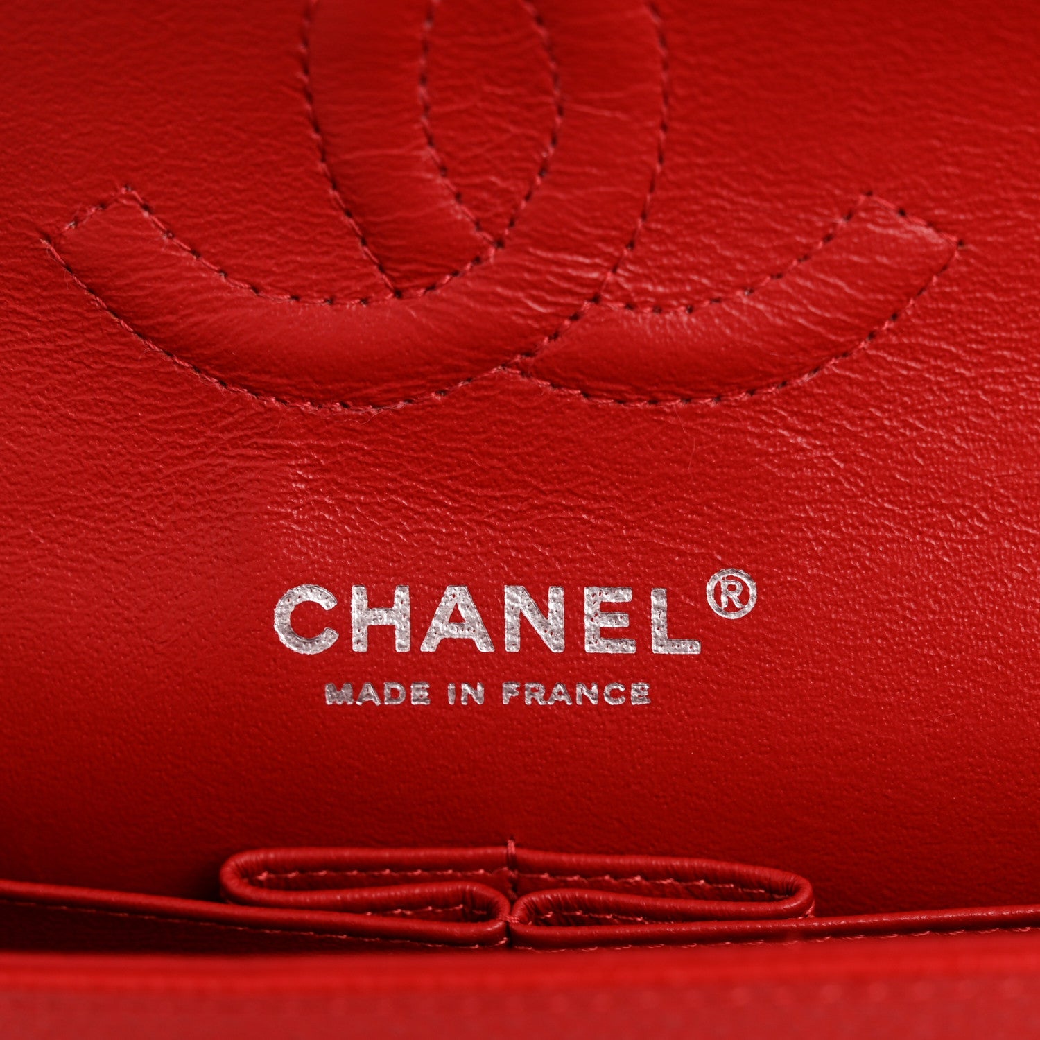 Caviar Quilted Medium Double Flap Red