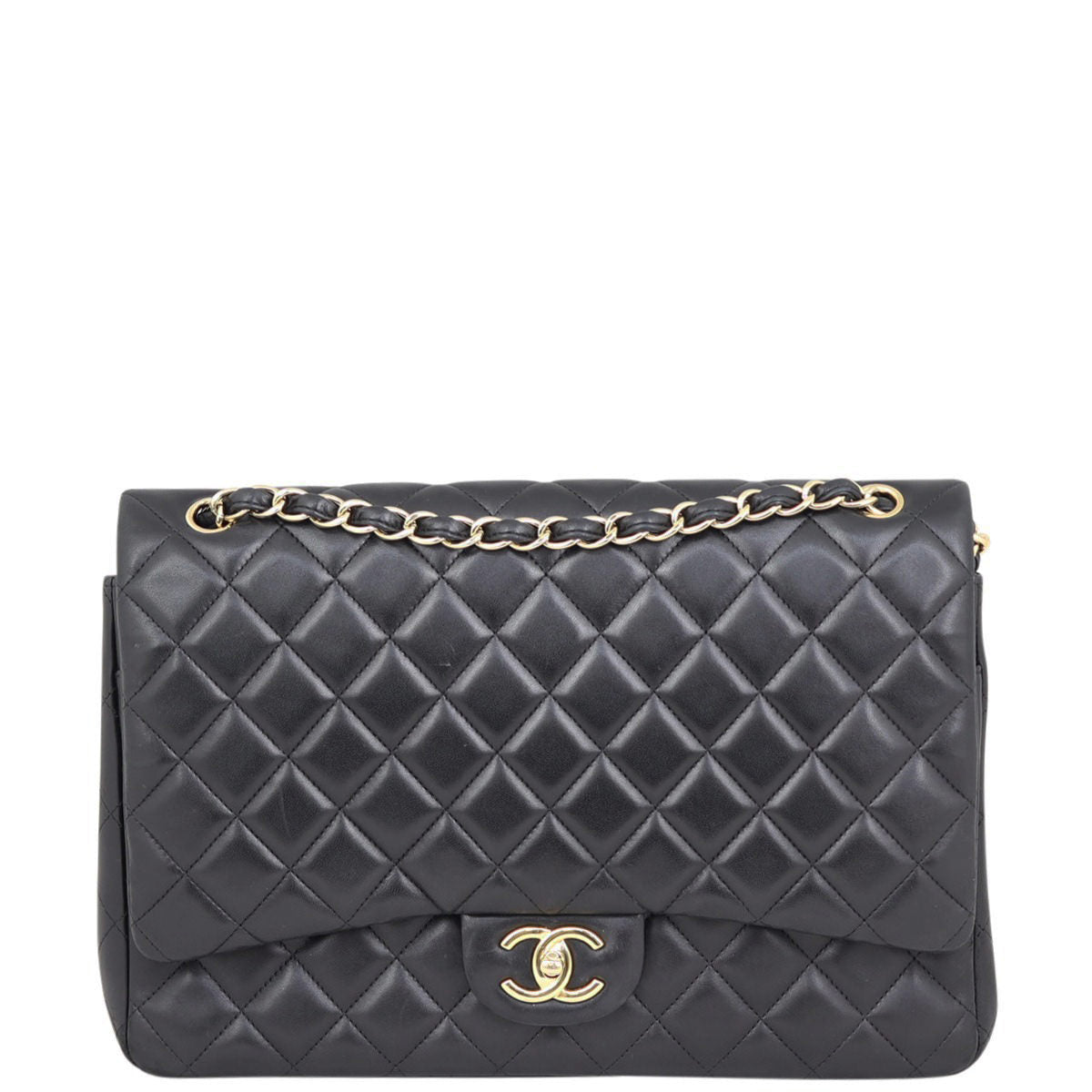 Chanel Classic Double Flap Maxi | Black Lambskin GHW