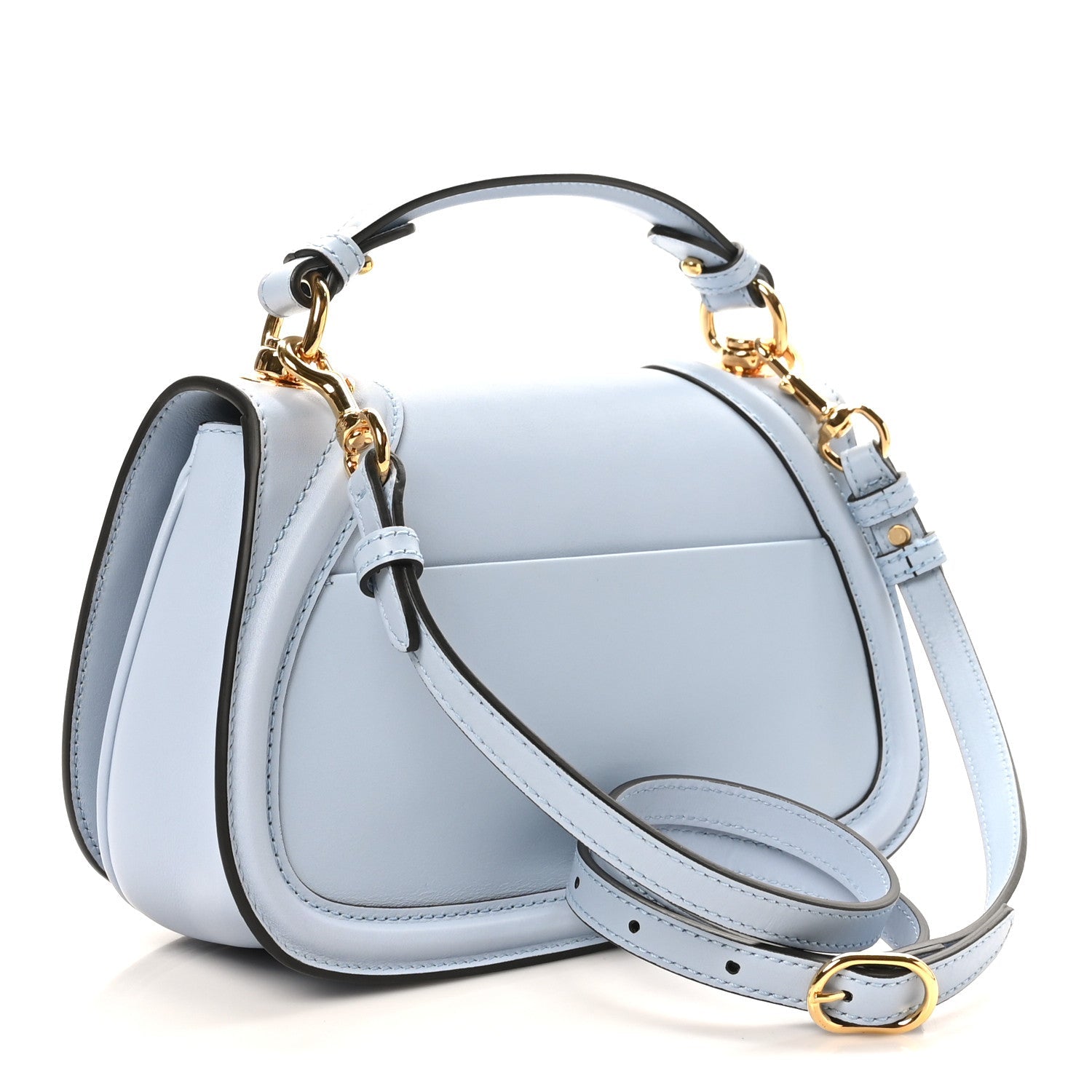 Roxy Calfskin Medium Blondie Top Handle Bag Cloudy Blue