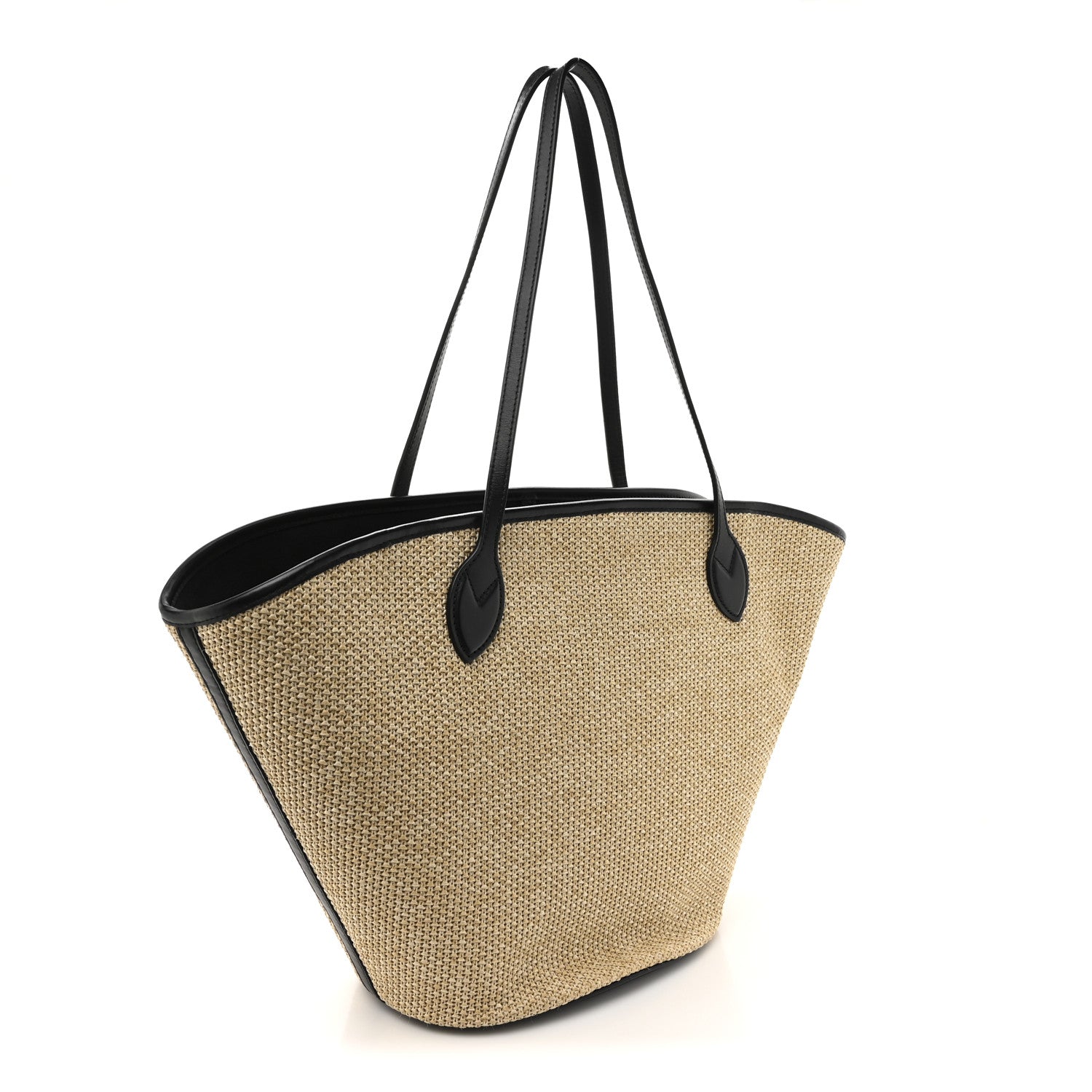 Raffia Saint Jacques Tote Black