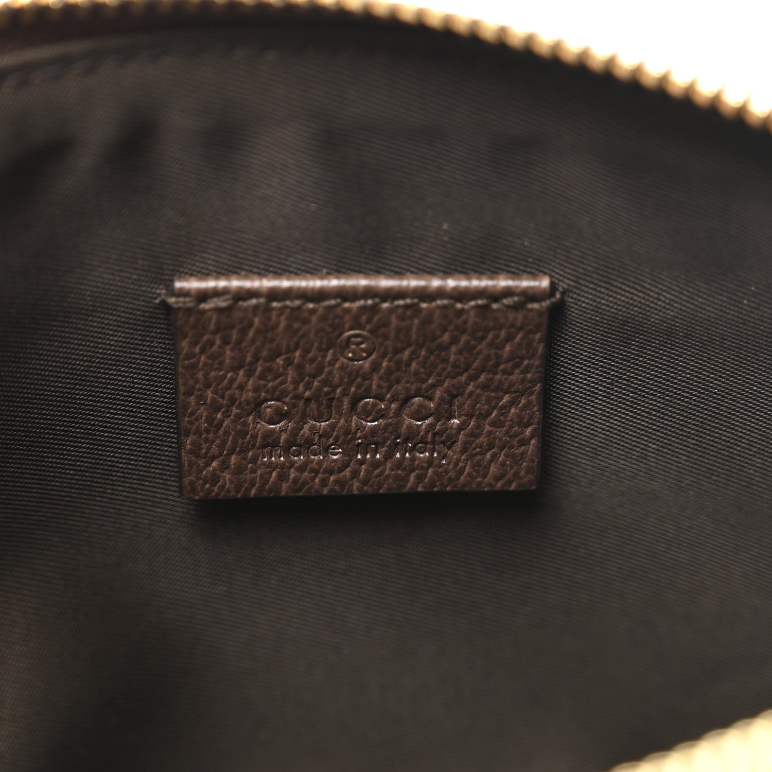 GG Supreme Monogram Textured Calfskin Web Medium Ophidia Cosmetic Case Beige Ebony New Acero