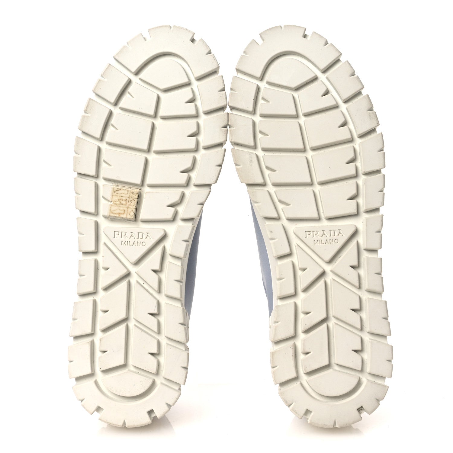 Re-Nylon Gabardine Triangle Logo Double Wheel 50mm Sneakers 38 Cielo