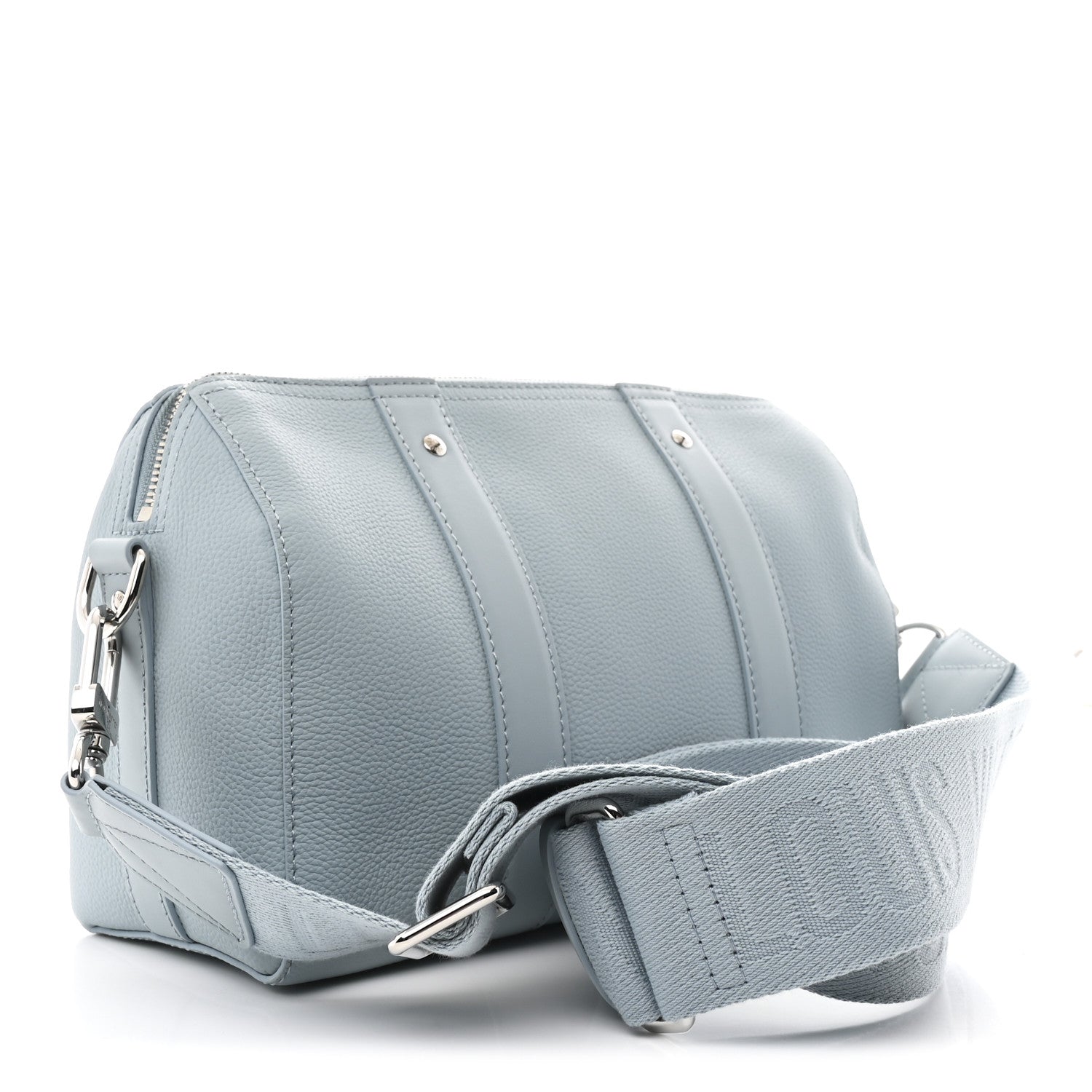Grained Calfskin Aerogram City Keepall Cloud Blue