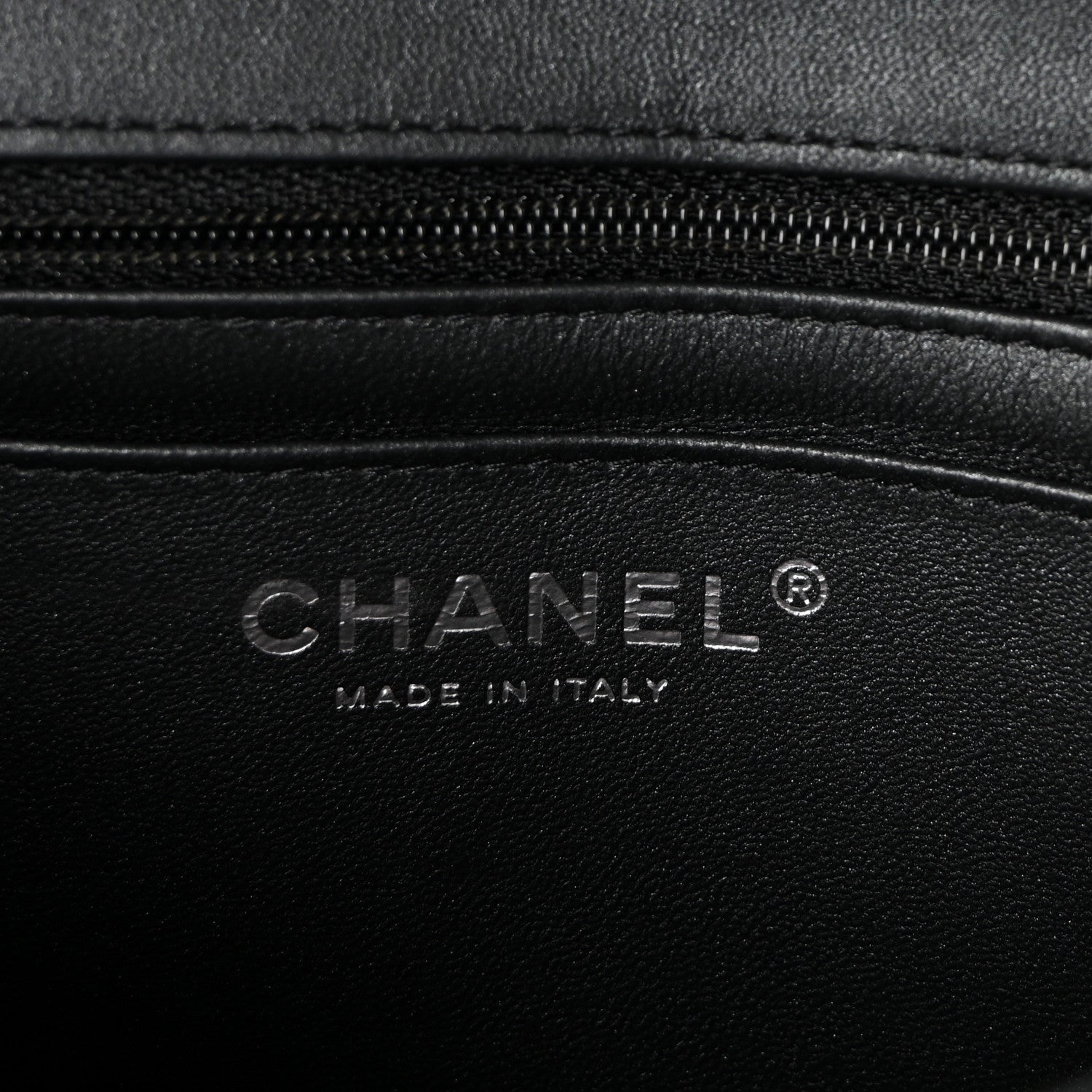 Lambskin Quilted Mini Rectangular Flap So Black