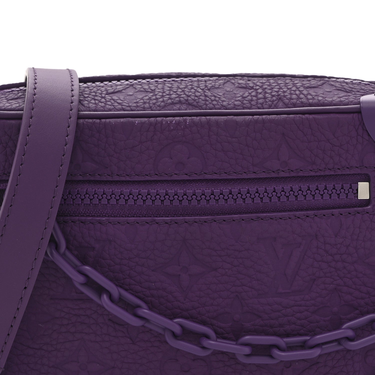 Taurillon Monogram Mini Soft Trunk Black Purple Night