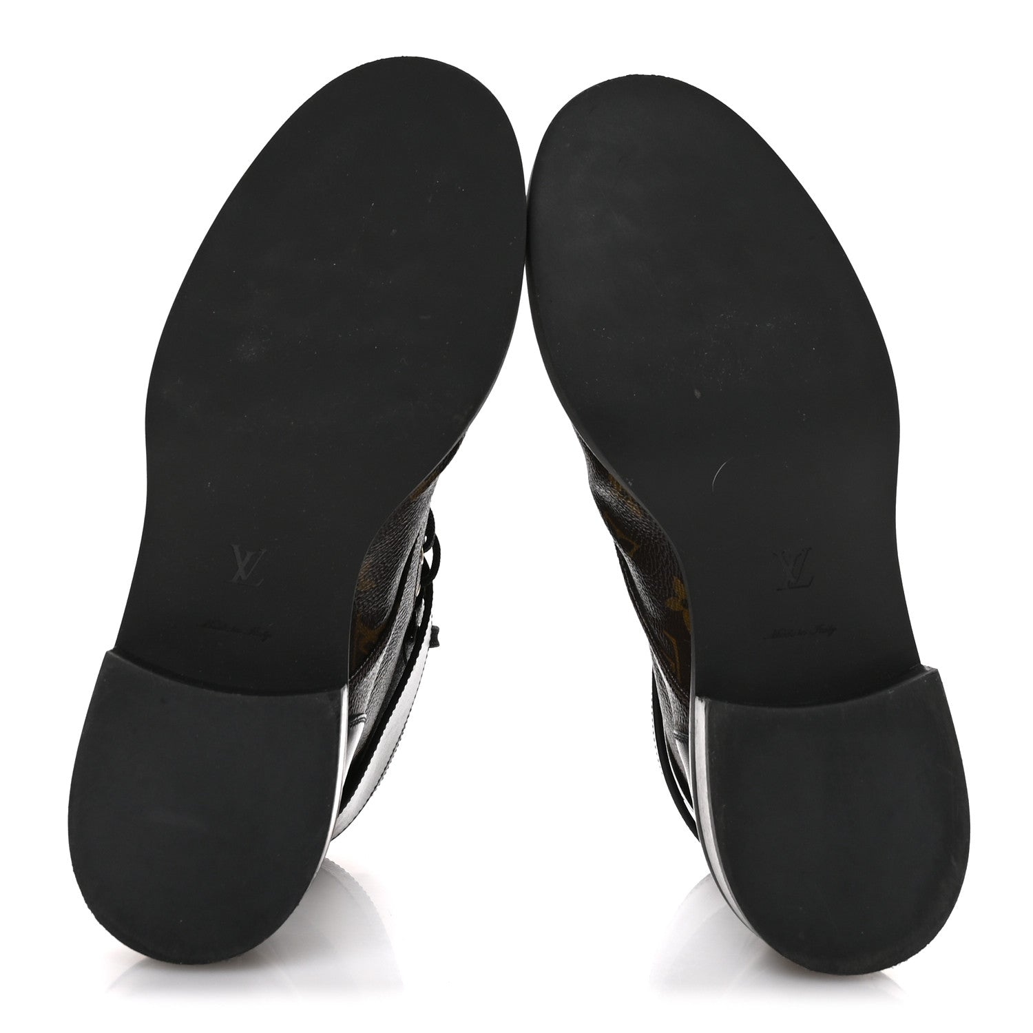 Calfskin Monogram Wonderland Flat Ranger Boots 39 Black