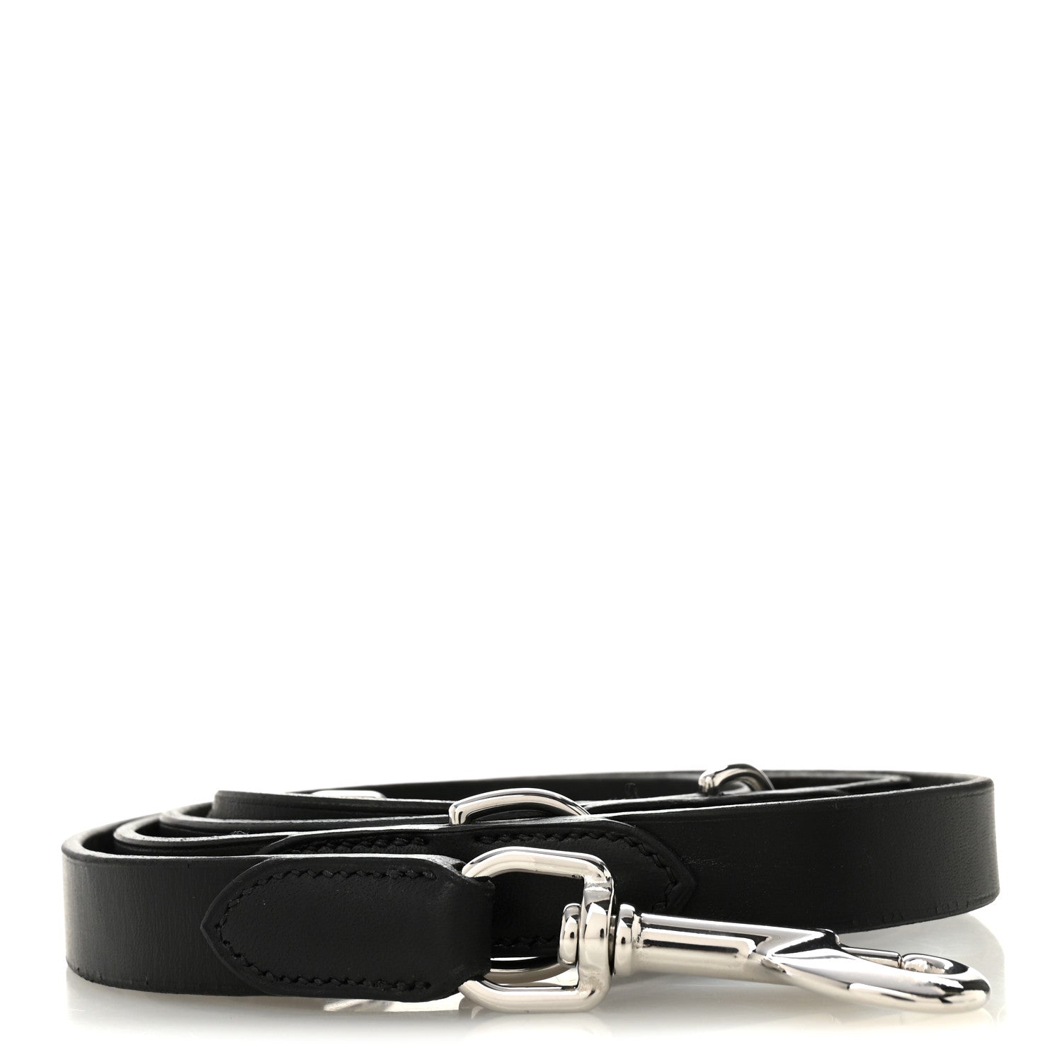 Natural Bridle Punch Dog Leash Black