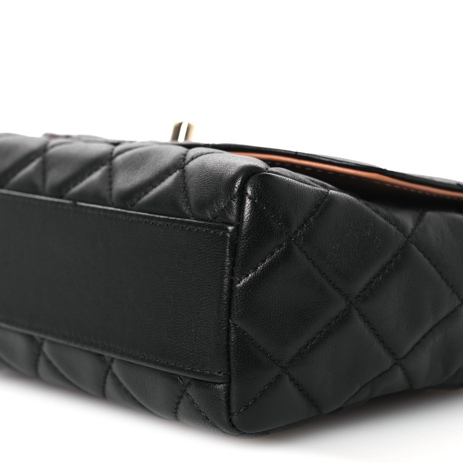 Lambskin Mixed Fibers Quilted Cocovado Flap Black