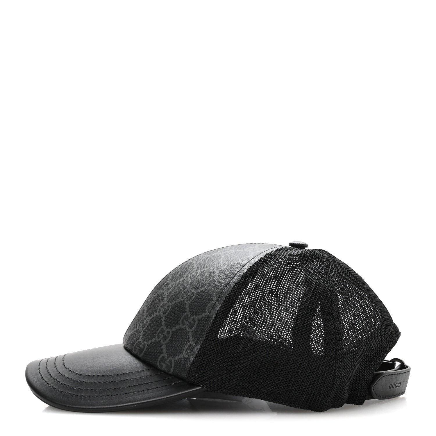 GG Supreme Monogram Baseball Hat S Black