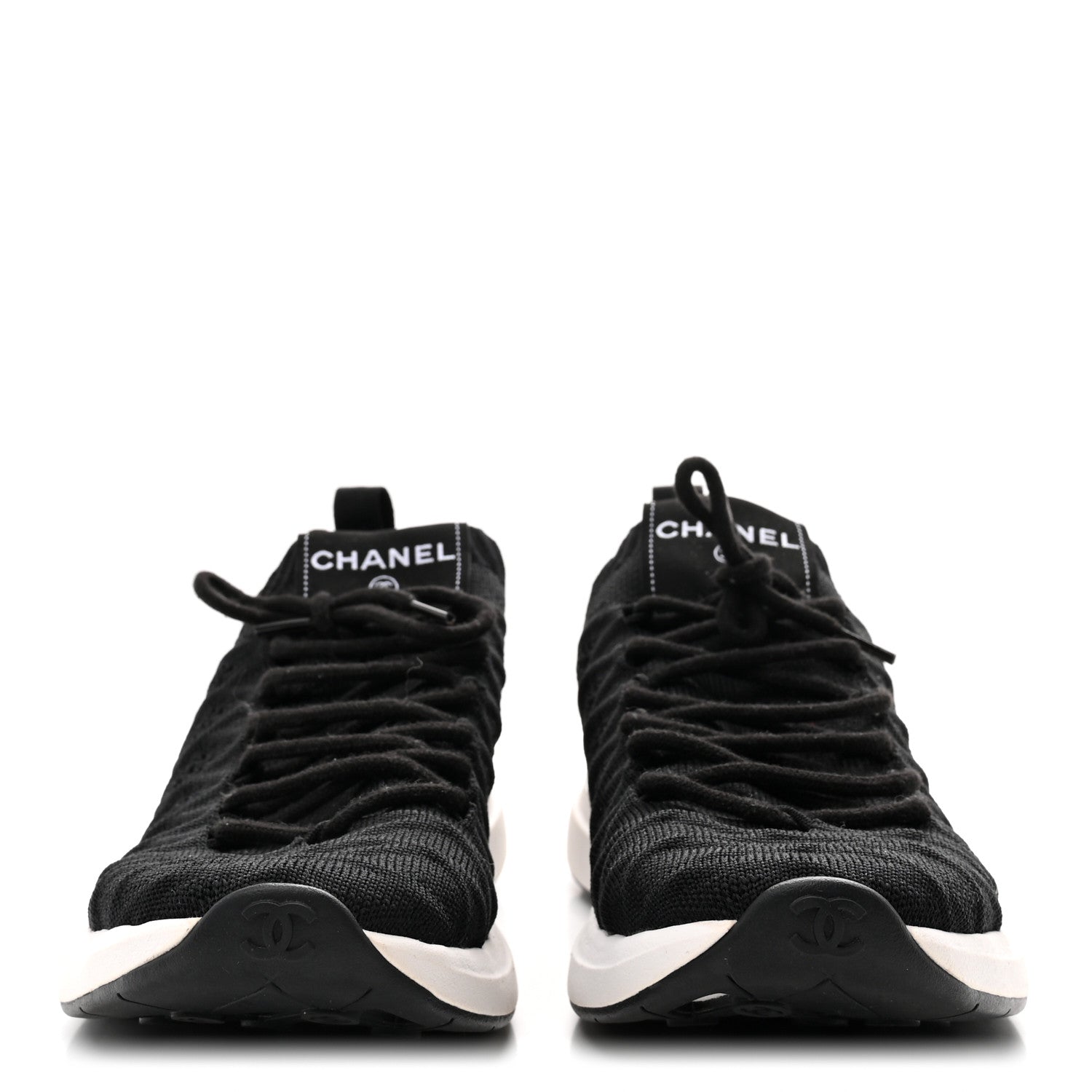 Fabric Logo Sneakers 37.5 Black