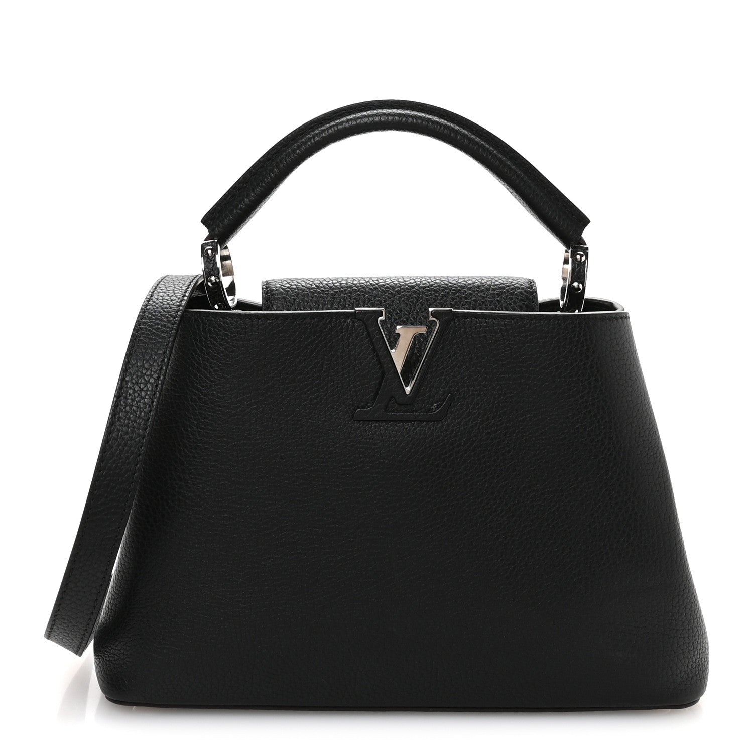 Taurillon Capucines BB Black Fuchsia