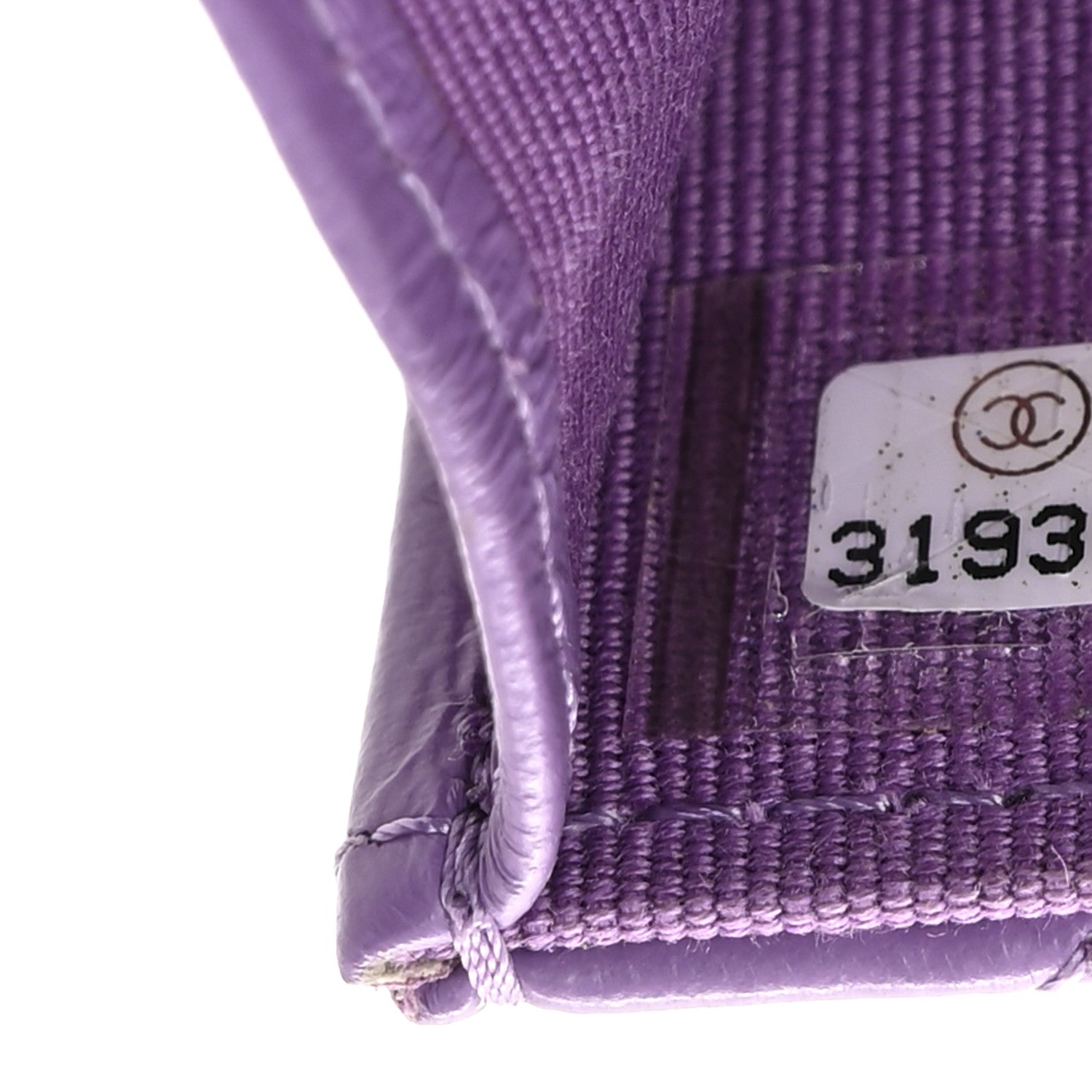 Lambskin Enamel Quilted Pending CC Flap Belt Bag Purple