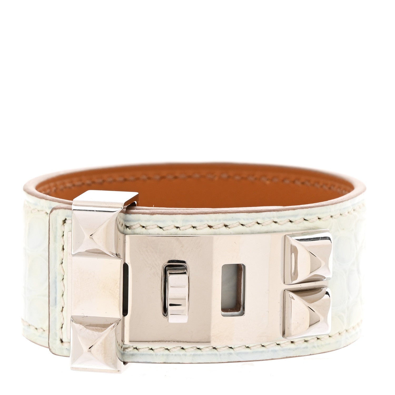 Matte Alligator Collier de Chien CDC 24 Bracelet T2 Bleu Brume