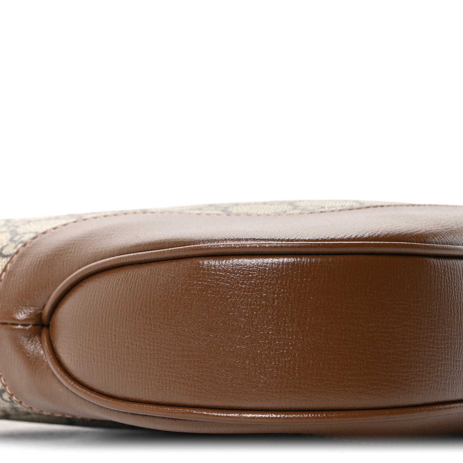 GG Supreme Monogram Azalea Calfskin Web Medium Jackie 1961 Hobo Beige Ebony Brown Sugar
