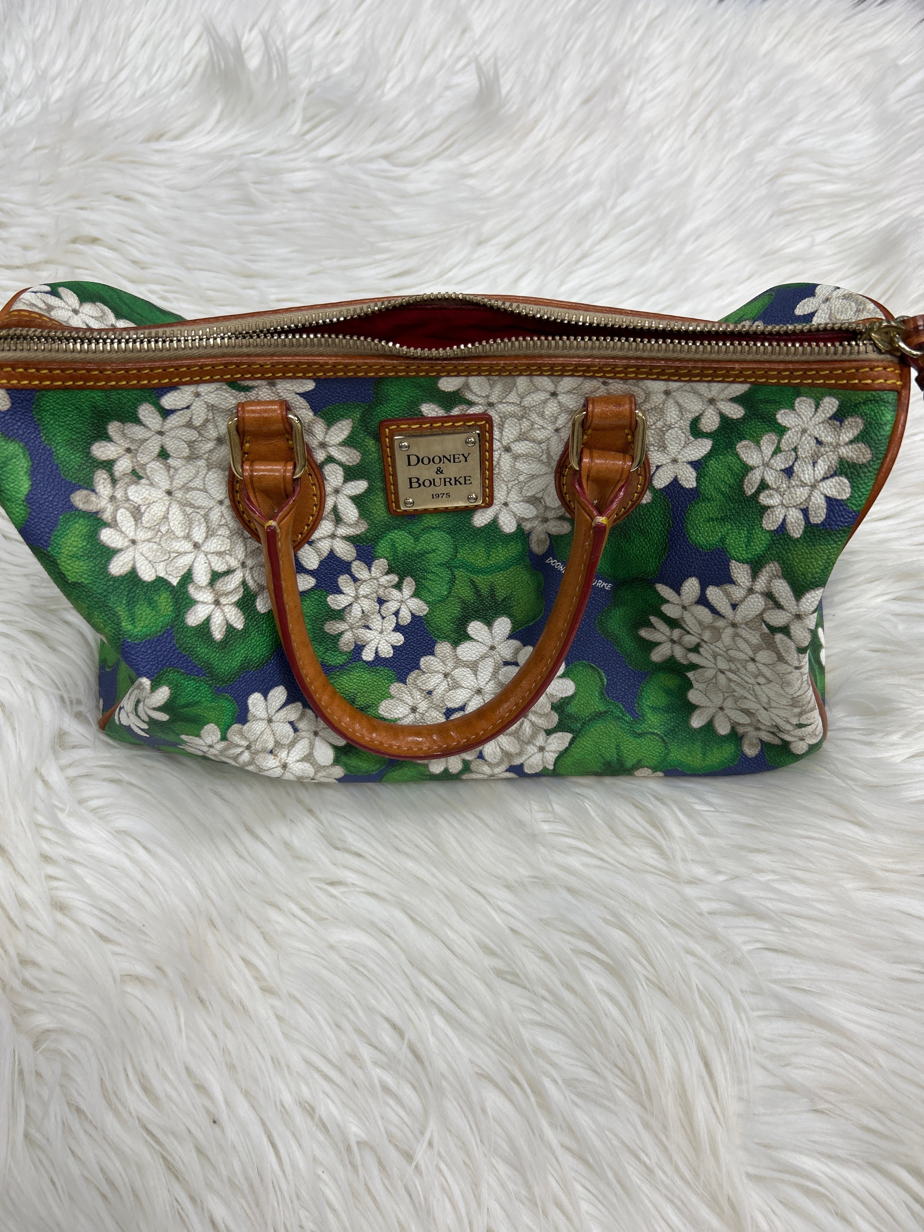 Handbag Designer By Dooney And Bourke In Floral Print, Size:Large