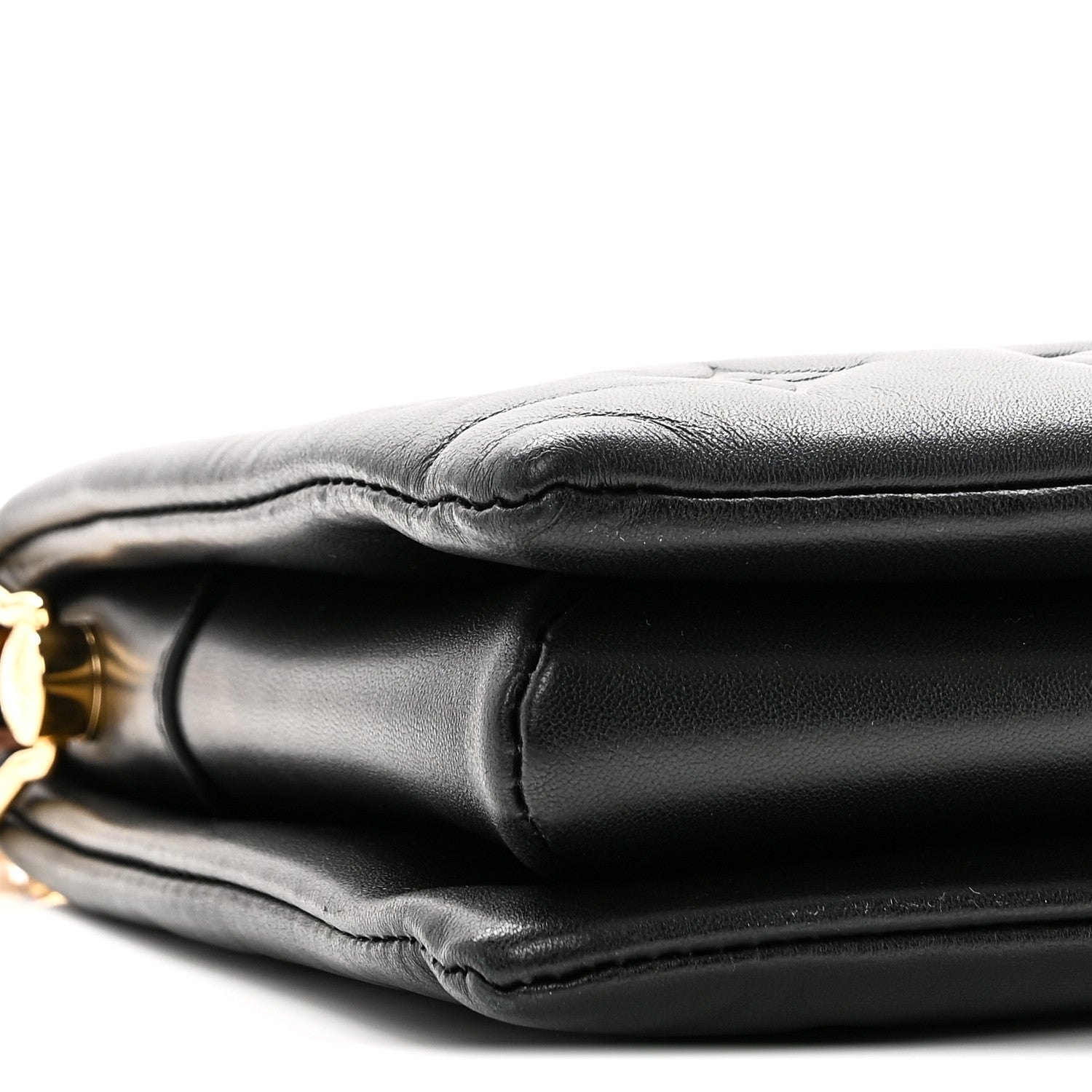 Lambskin Embossed Monogram Coussin PM Black