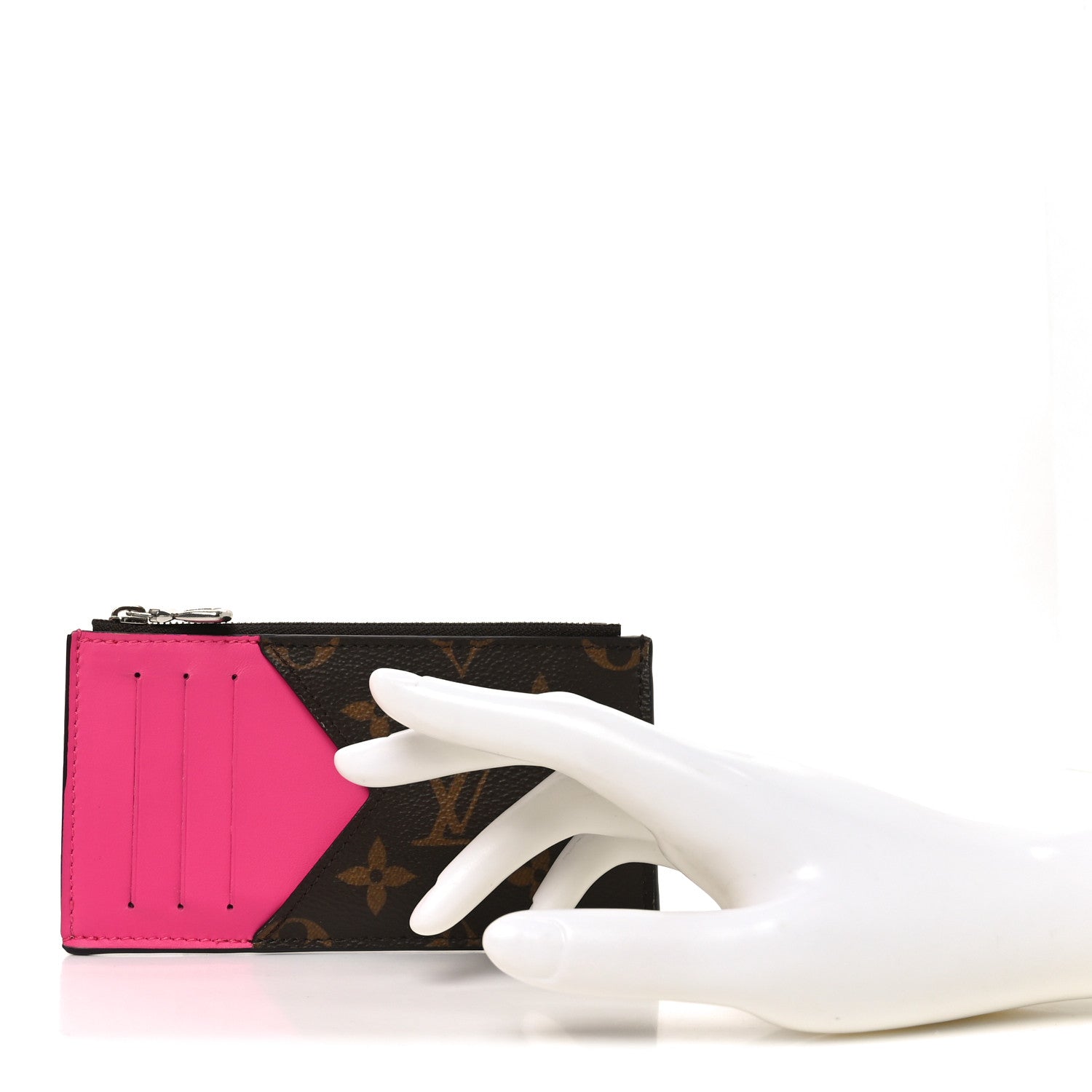 Monogram Calfskin Coin Card Holder Rose