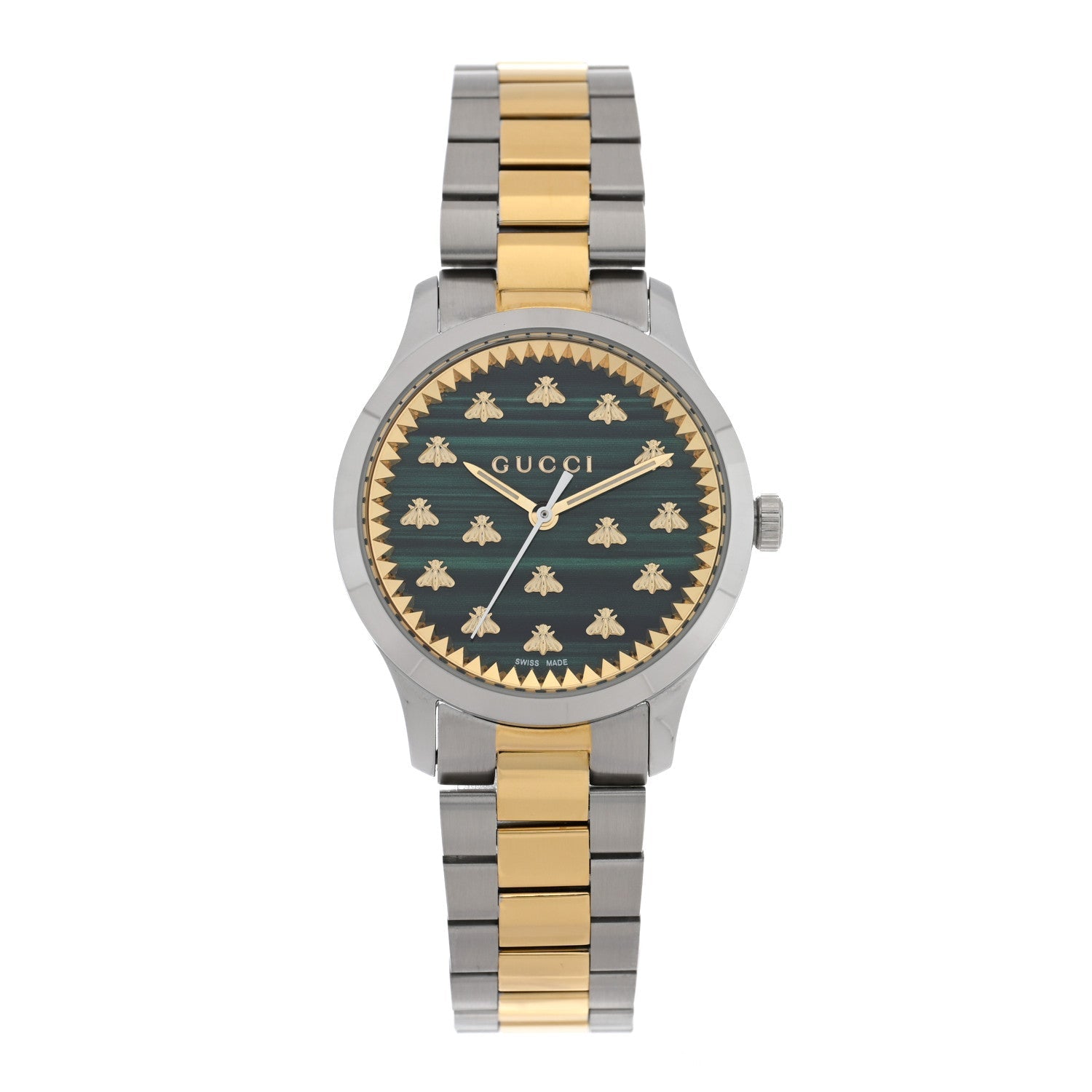 Stainless Steel Malachite 32mm G-Timeless Bee Quartz Watch