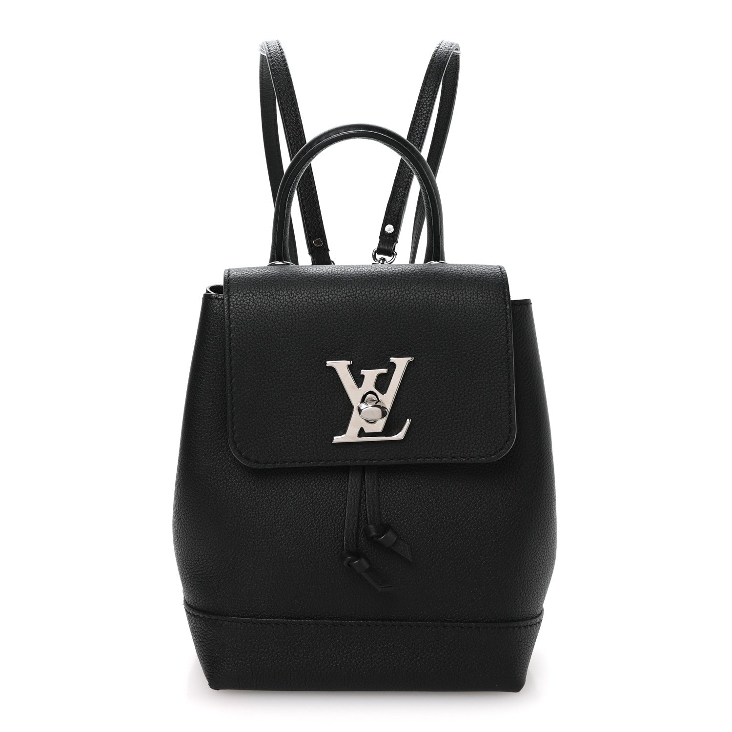 Calfskin Lockme Mini Backpack Black