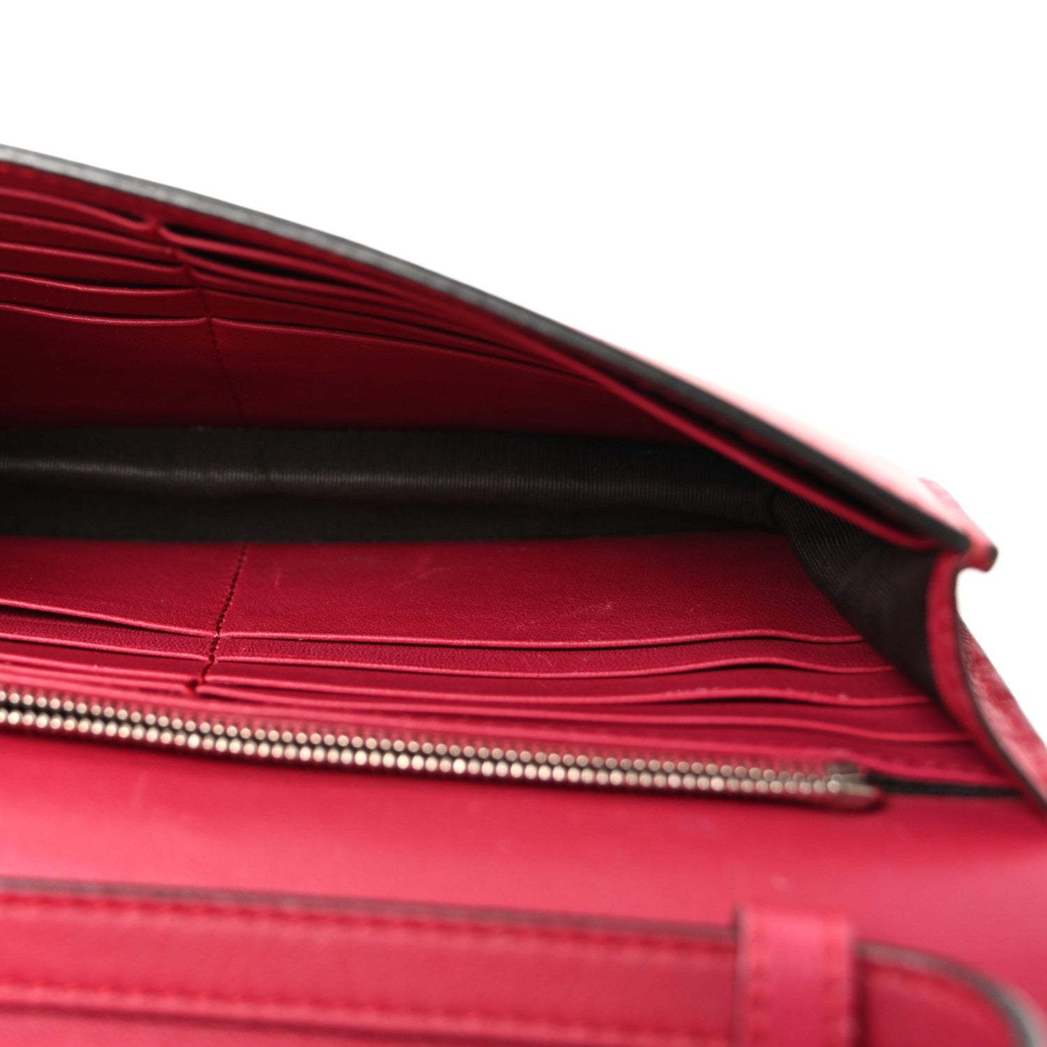 Calfskin Icon Wallet Dark Pink