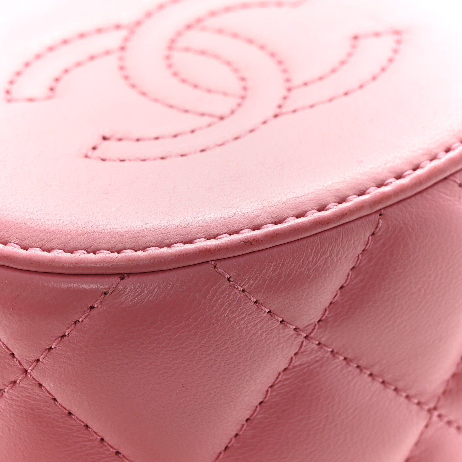 Lambskin Quilted Mini Crown Box Bag Pink
