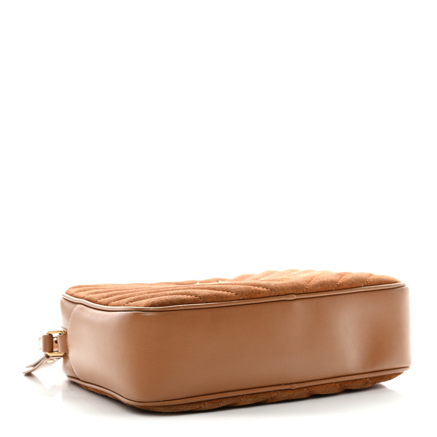 Suede Matelasse Monogram Lou Camera Bag Cinnamon