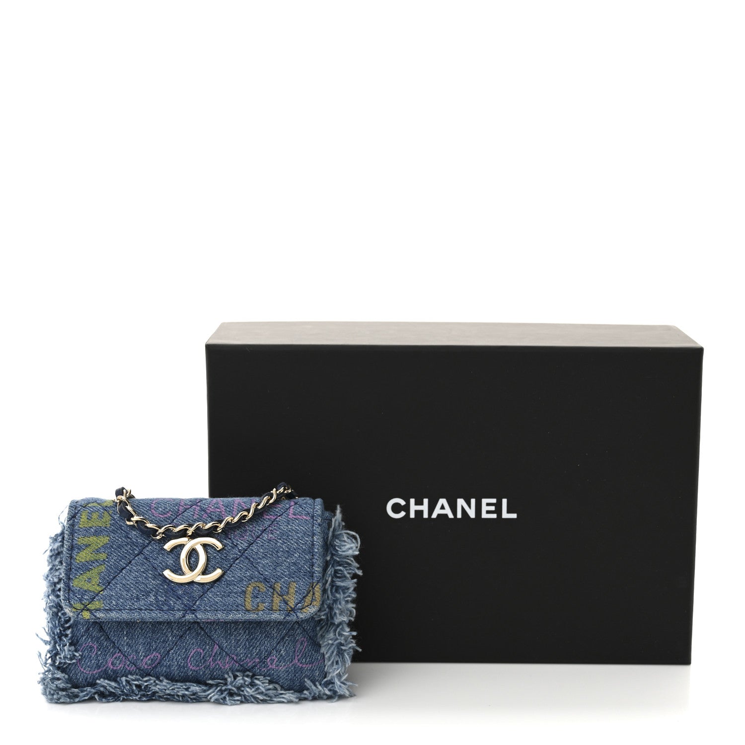 Denim Quilted Denim Mood Belt Bag Blue Multicolor