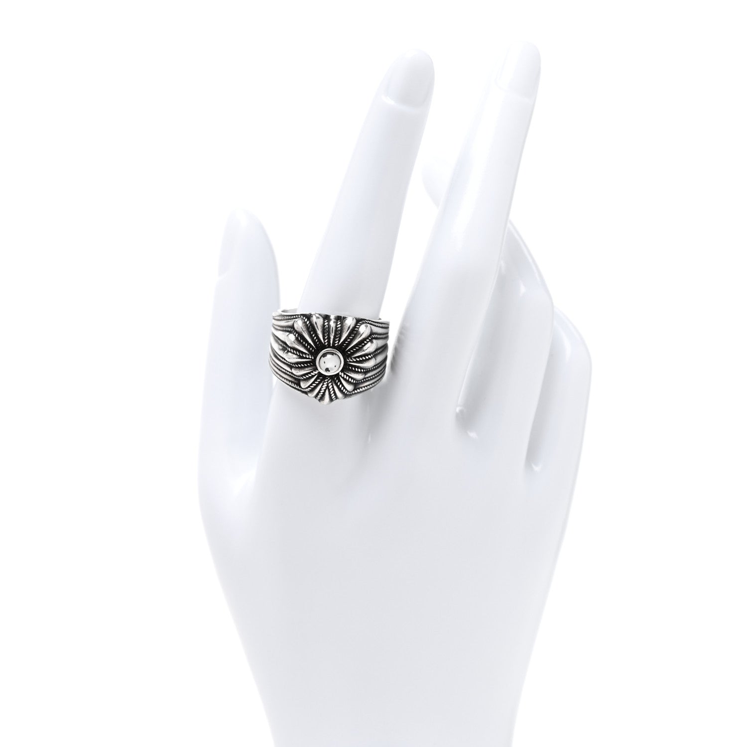 Sterling Silver Resin Heart Ring 62 10 Black
