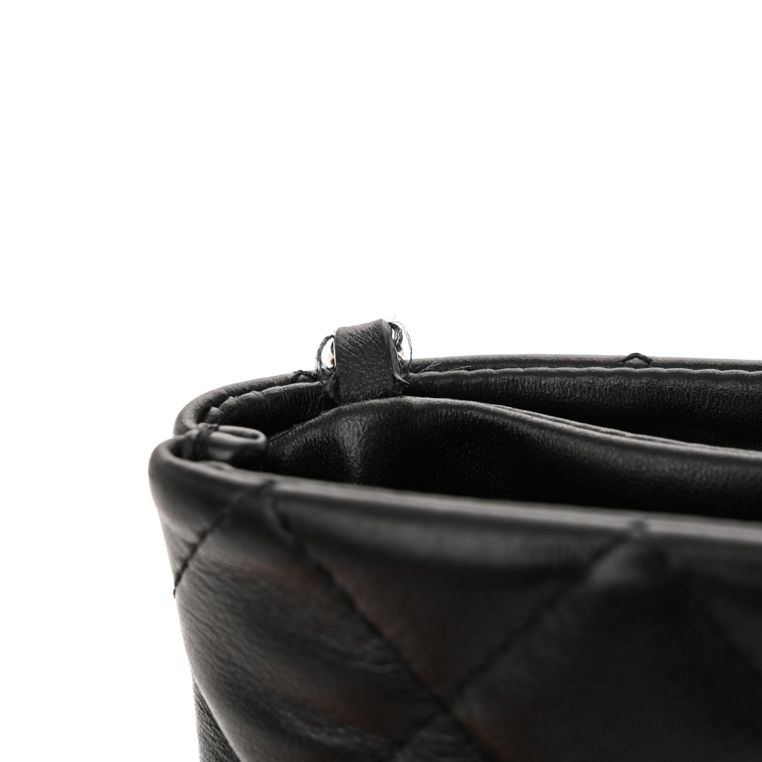 Lambskin Quilted Crossbody Bag Black