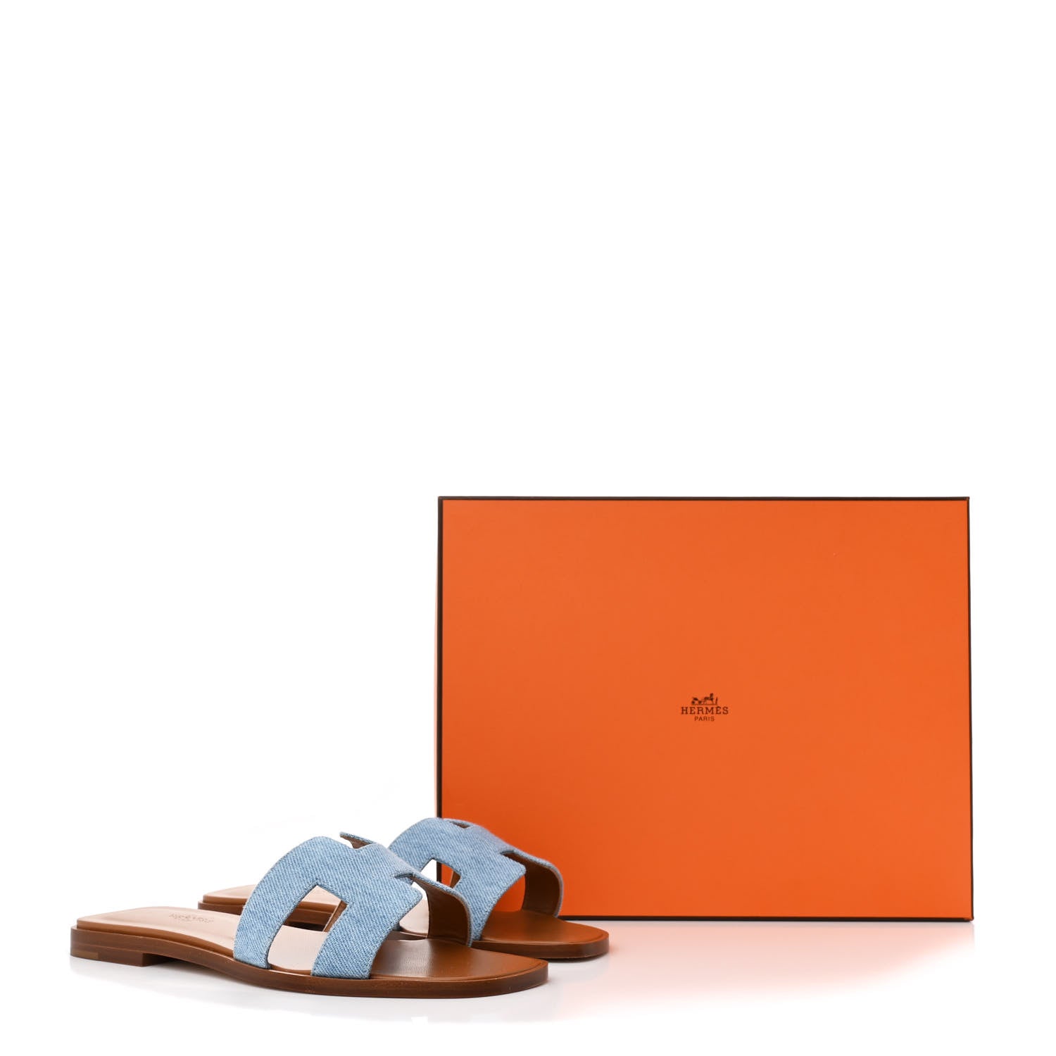 Denim Canvas Oran Sandals 36 Bleu Clair